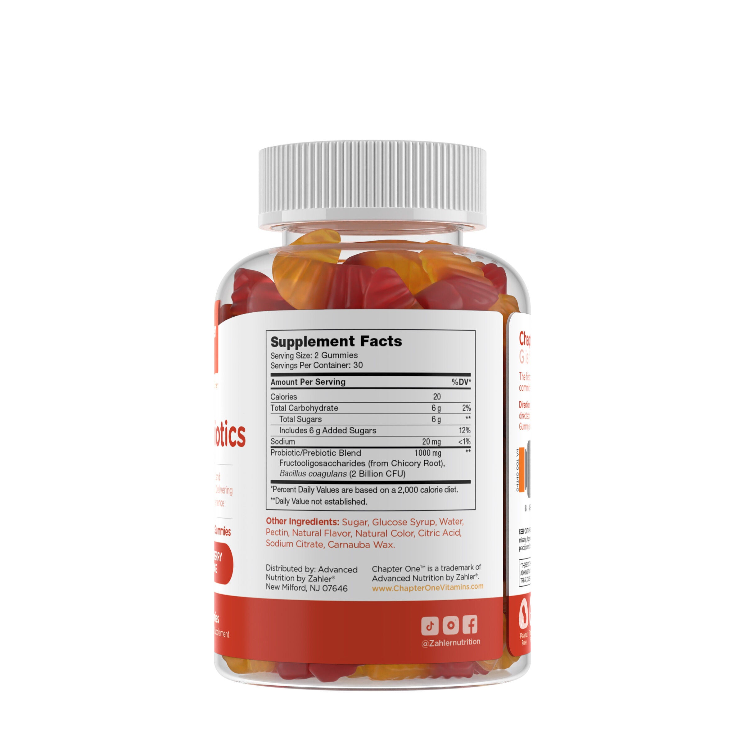 Chapter One&trade; P Is For Probiotics - Raspberry Orange - 60 Gummies (30 Servings)  | GNC