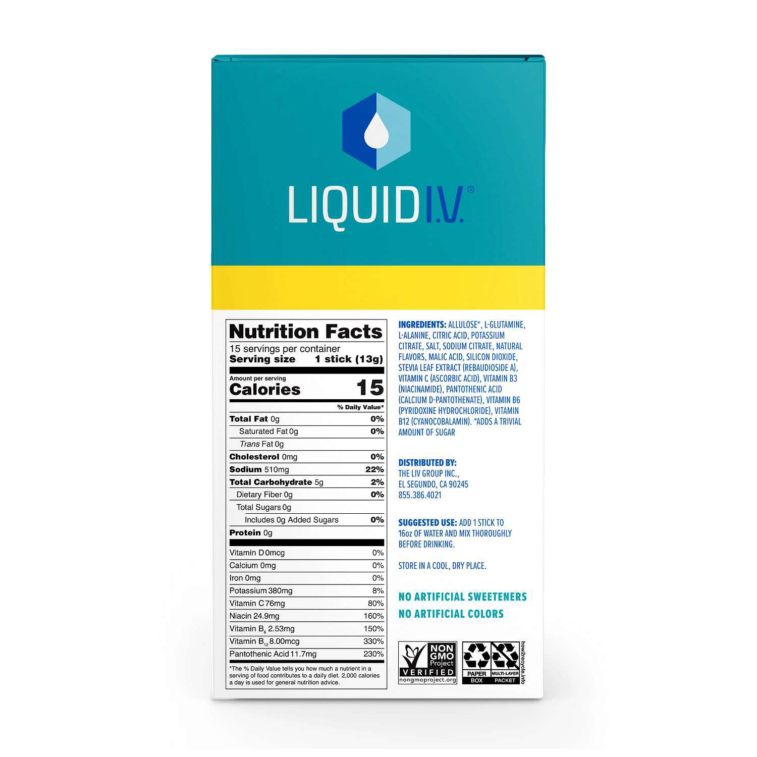 Hydration Multiplier Drink Mix: Sugar-Free - White Peach (15 Stick Packs)
