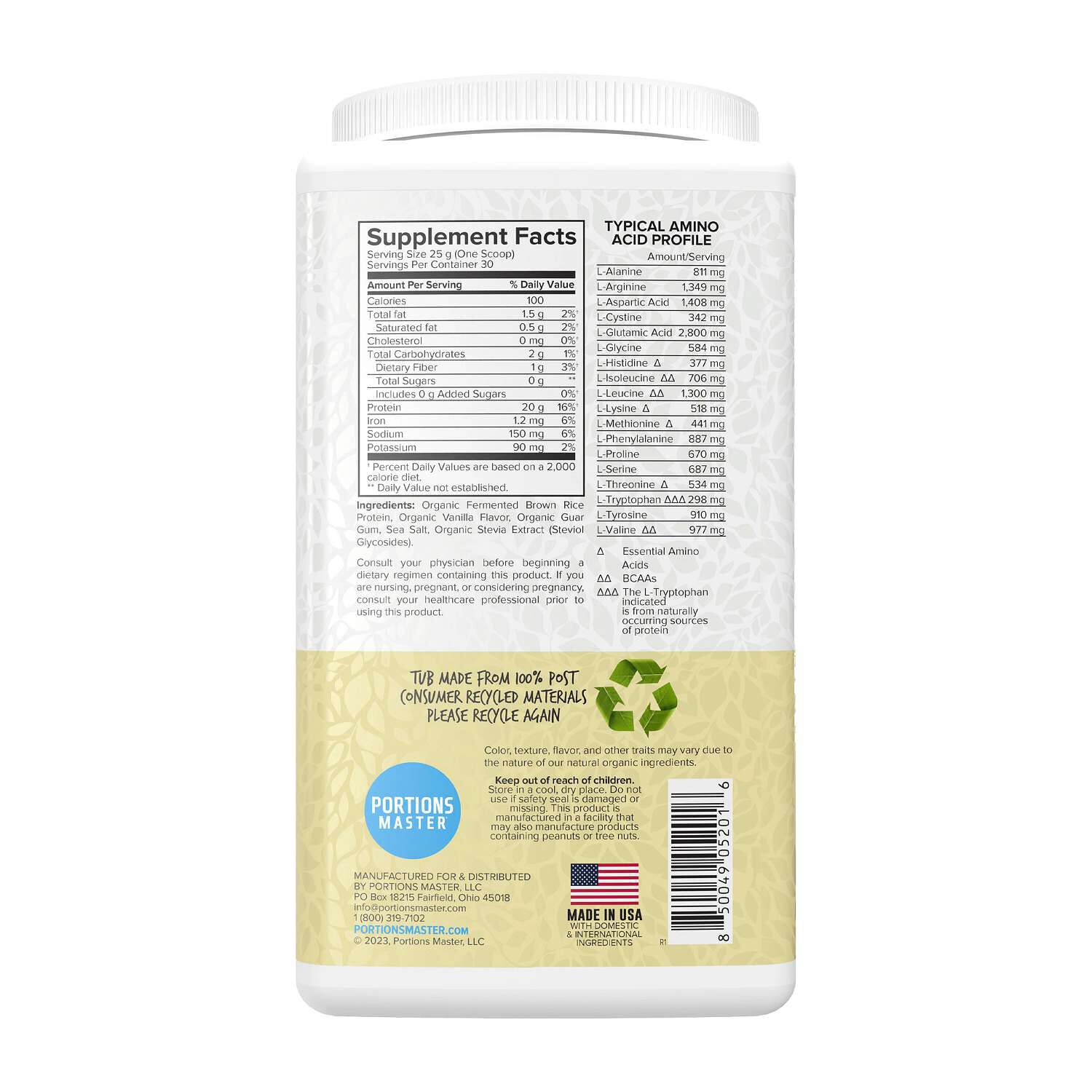 Vegan Plant Protein - Vanilla (30 Servings)  | GNC