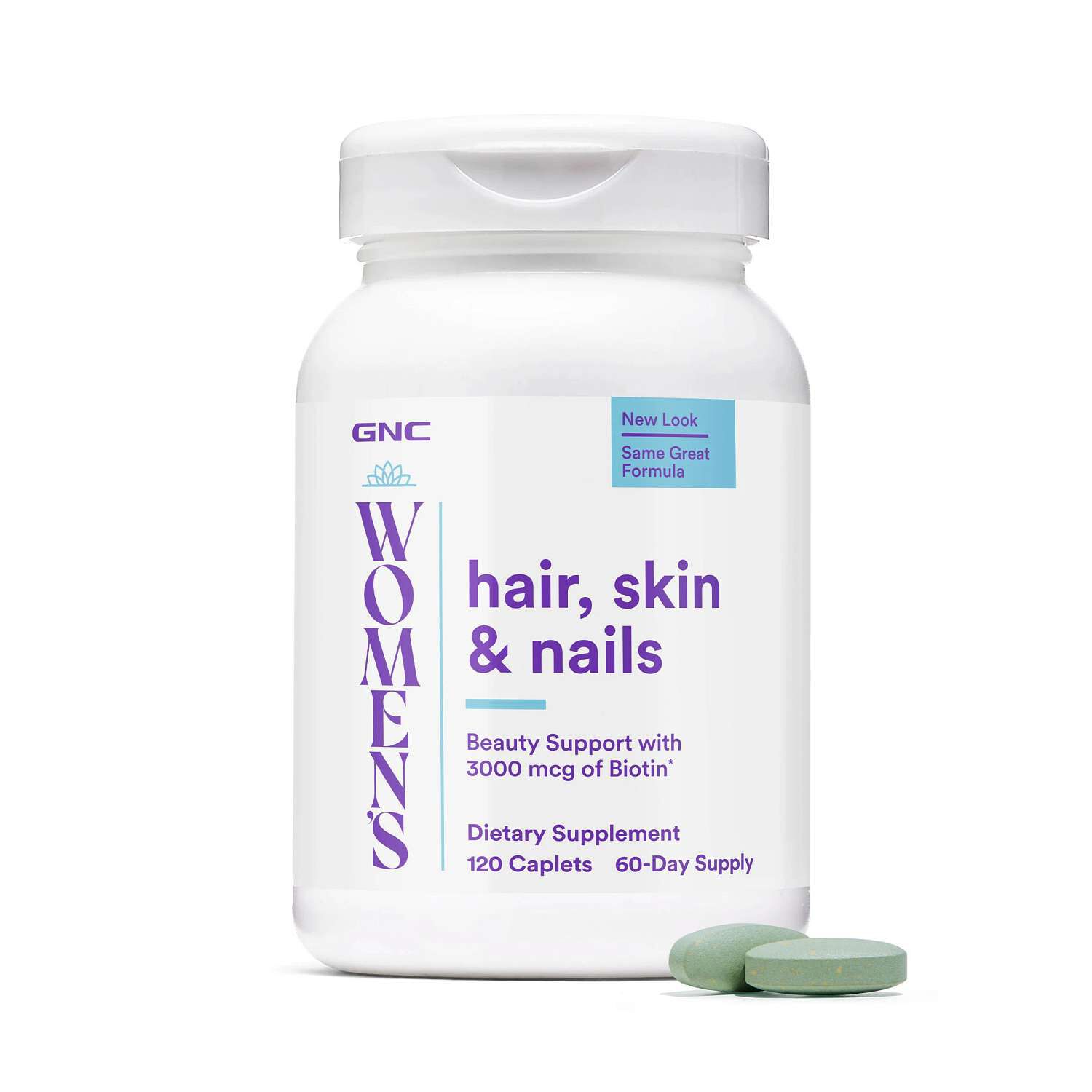 Hair Skin & Nails - 120 Caplets (60 Servings)  | GNC