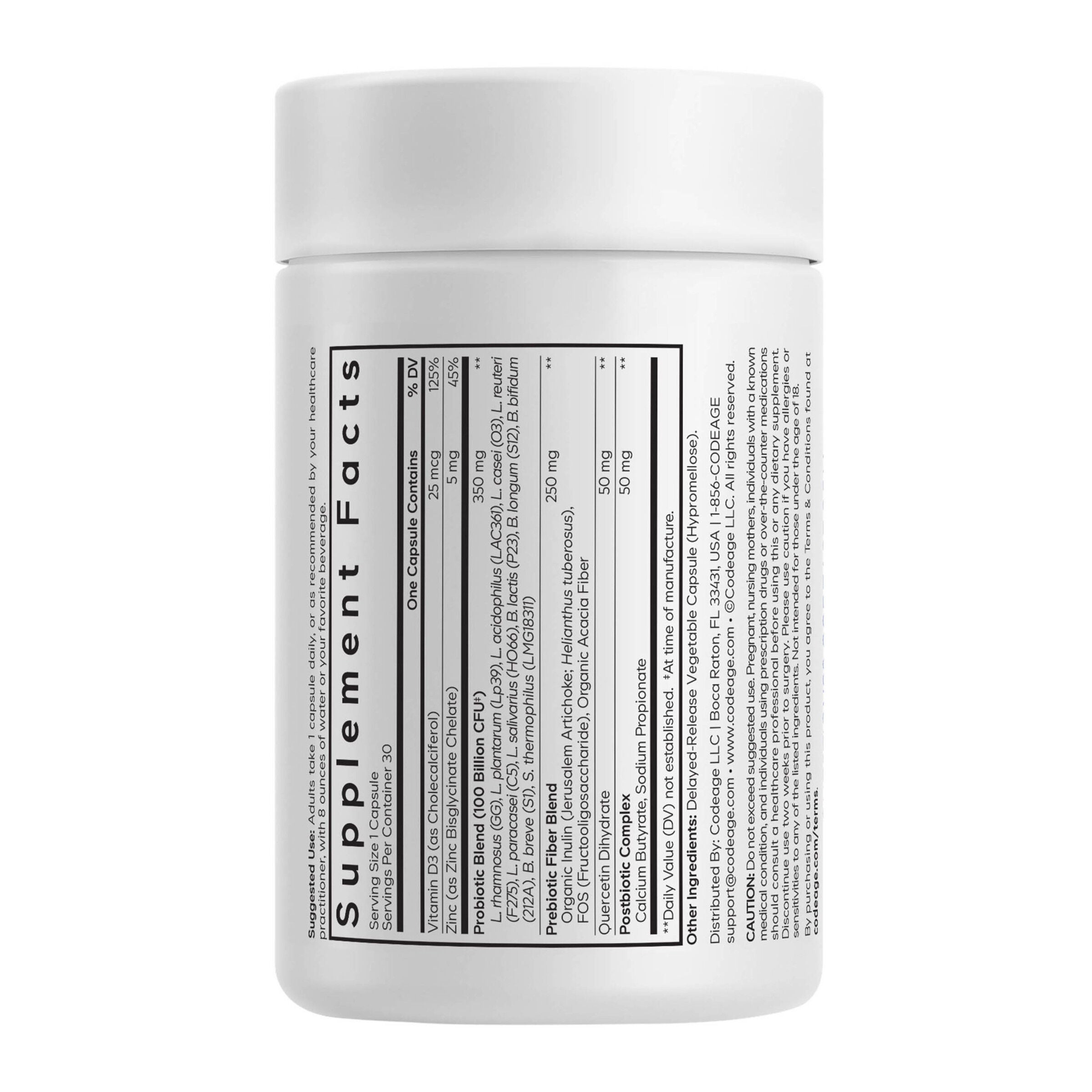 Probiotic+ 100 Billion CFU - 30 Vegetable Capsules (30 Servings)  | GNC