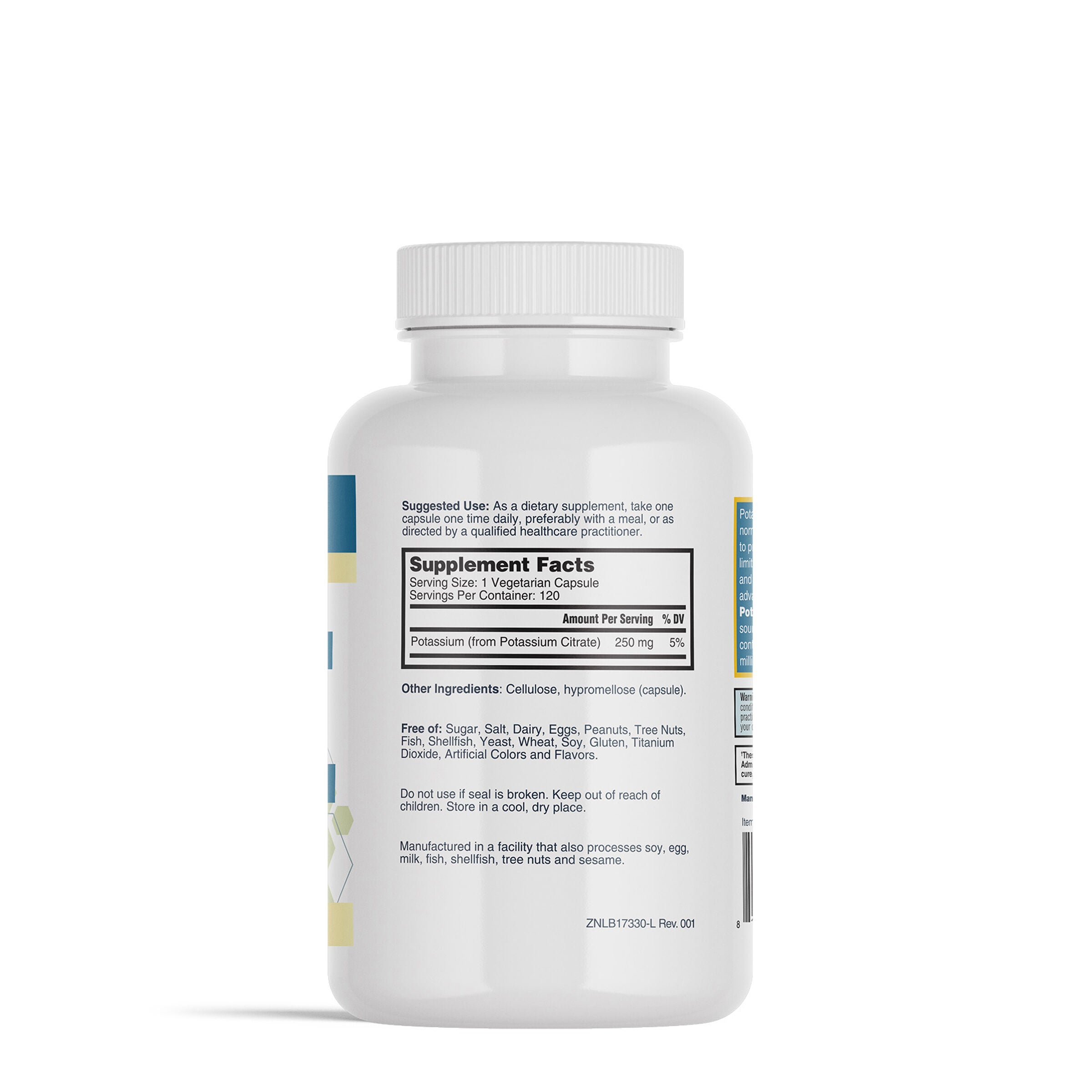 Potassium Citrate - 120 Vegetarian Capsules (120 Servings)  | GNC