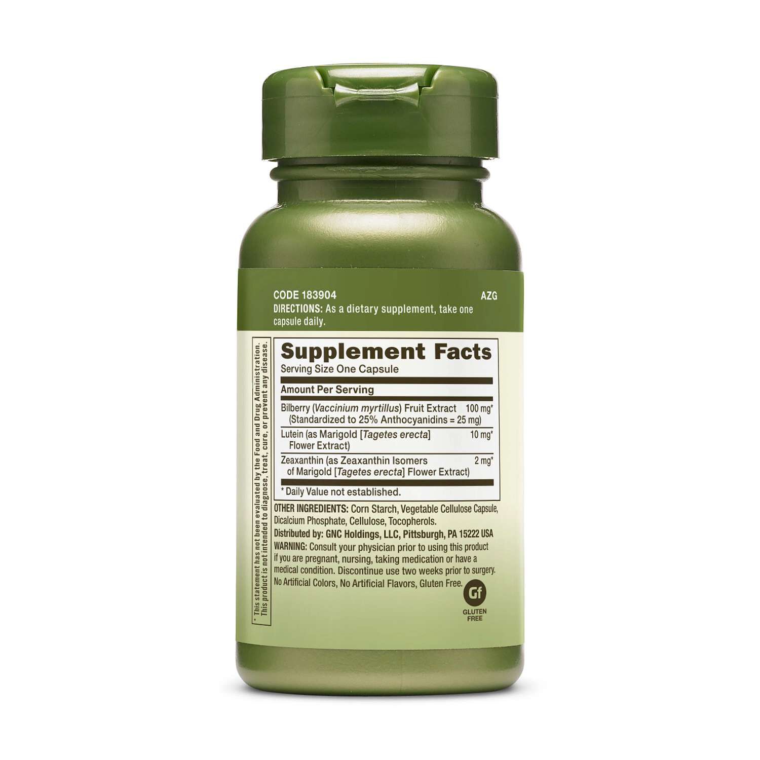 Bilberry Extract &amp; Lutein - 60 Capsules (60 Servings)  | GNC