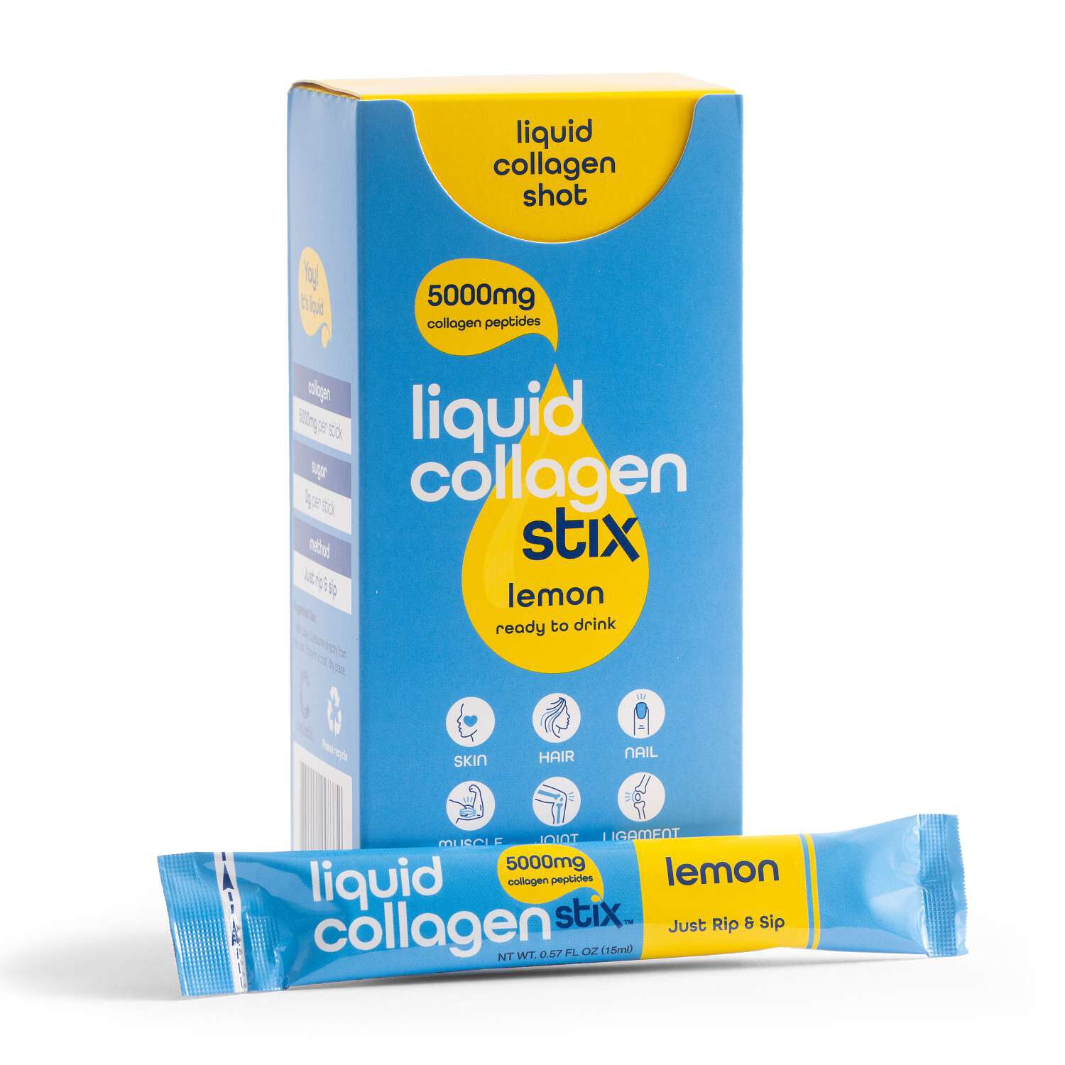 Liquid Collagen Stix - Lemon (14 Stick Packs)  | GNC