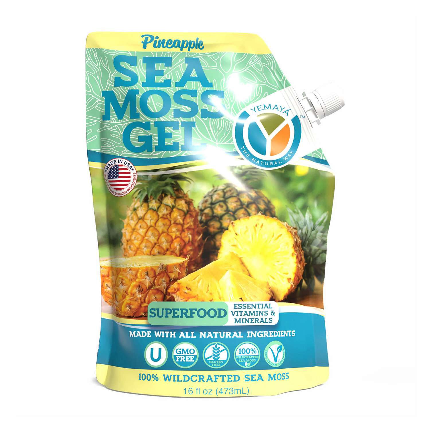 Sea Moss Gel - Pineapple - 16 fl oz (16 Servings)  | GNC
