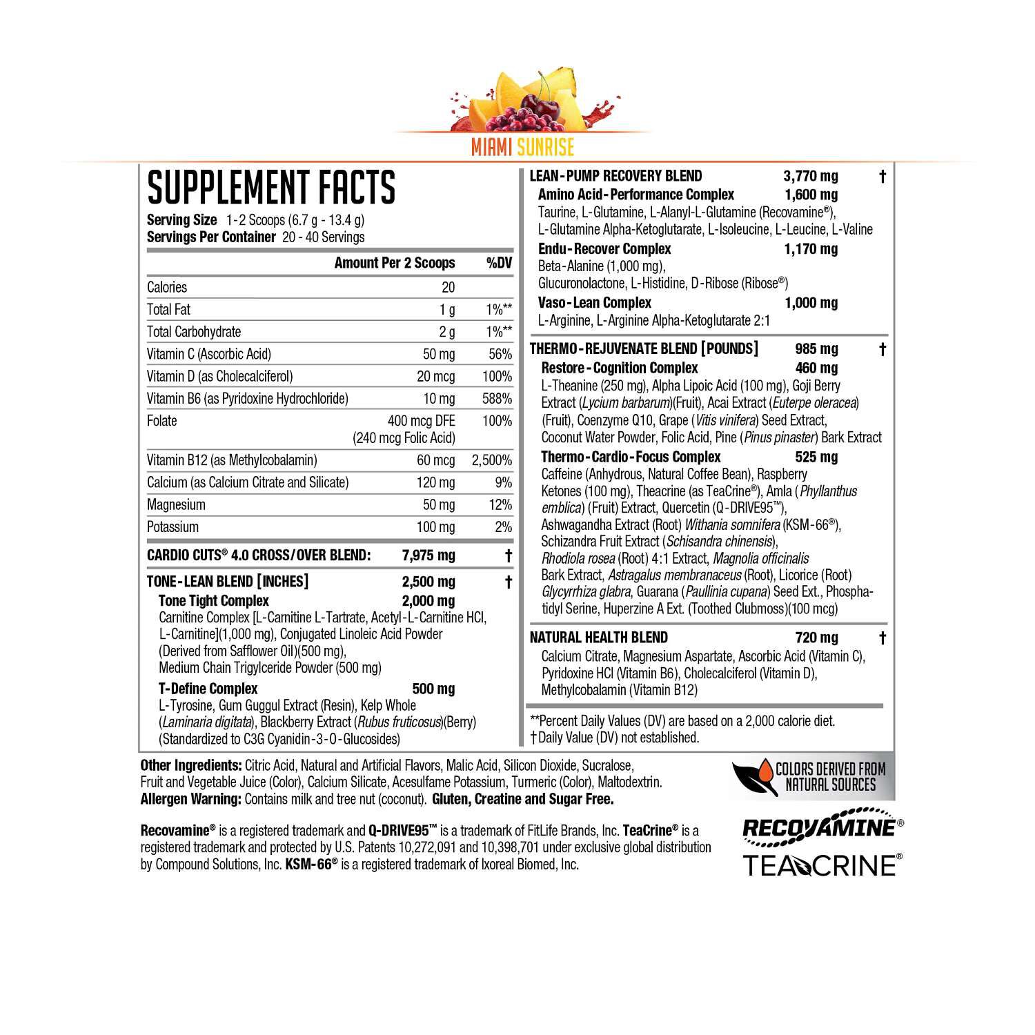 Cardio Cuts&reg; 4.0 - Miami Sunrise (40 Servings)