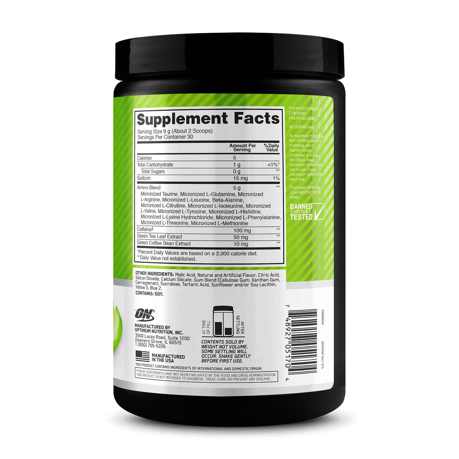 Essential AMIN.O. Energy&trade; - Green Apple&nbsp;(30 Servings) Green Apple | GNC