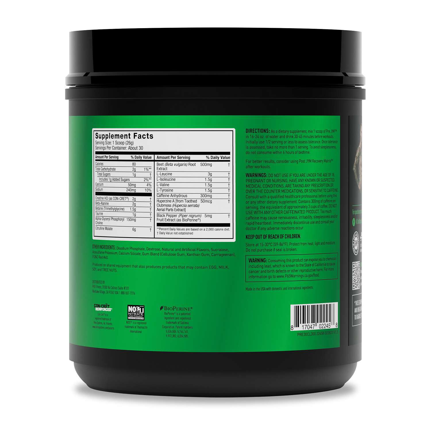 High-Performance Pre-Workout - Cherry Limeade (30 Servings)