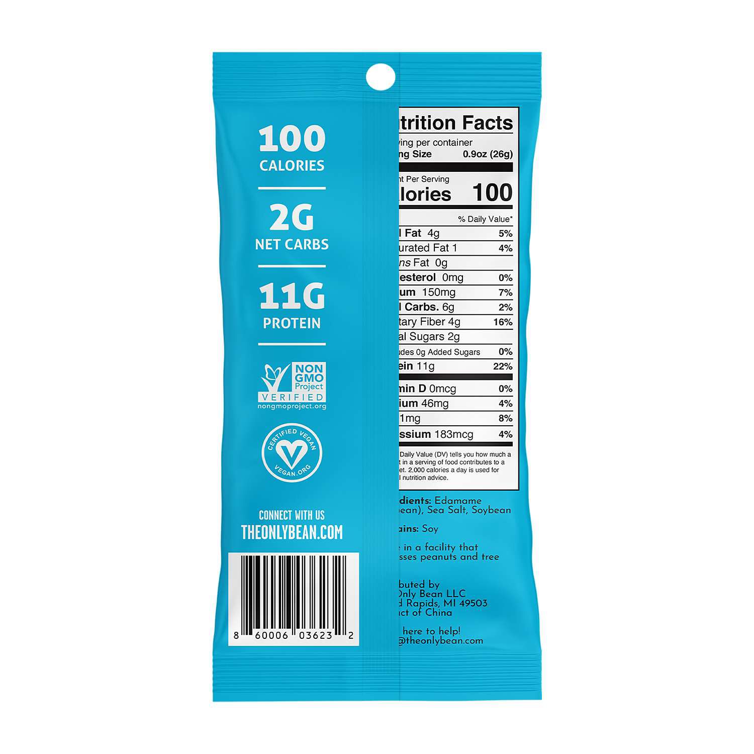 Crunchy Roasted Edamame Beans - Sea Salt (10 Bags)  | GNC