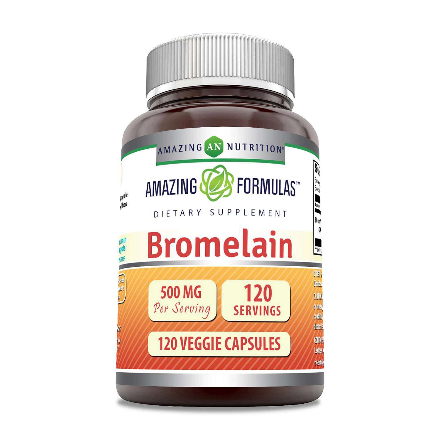 Bromelain 500mg - 120 Veggie Capsules (120 Servings)
