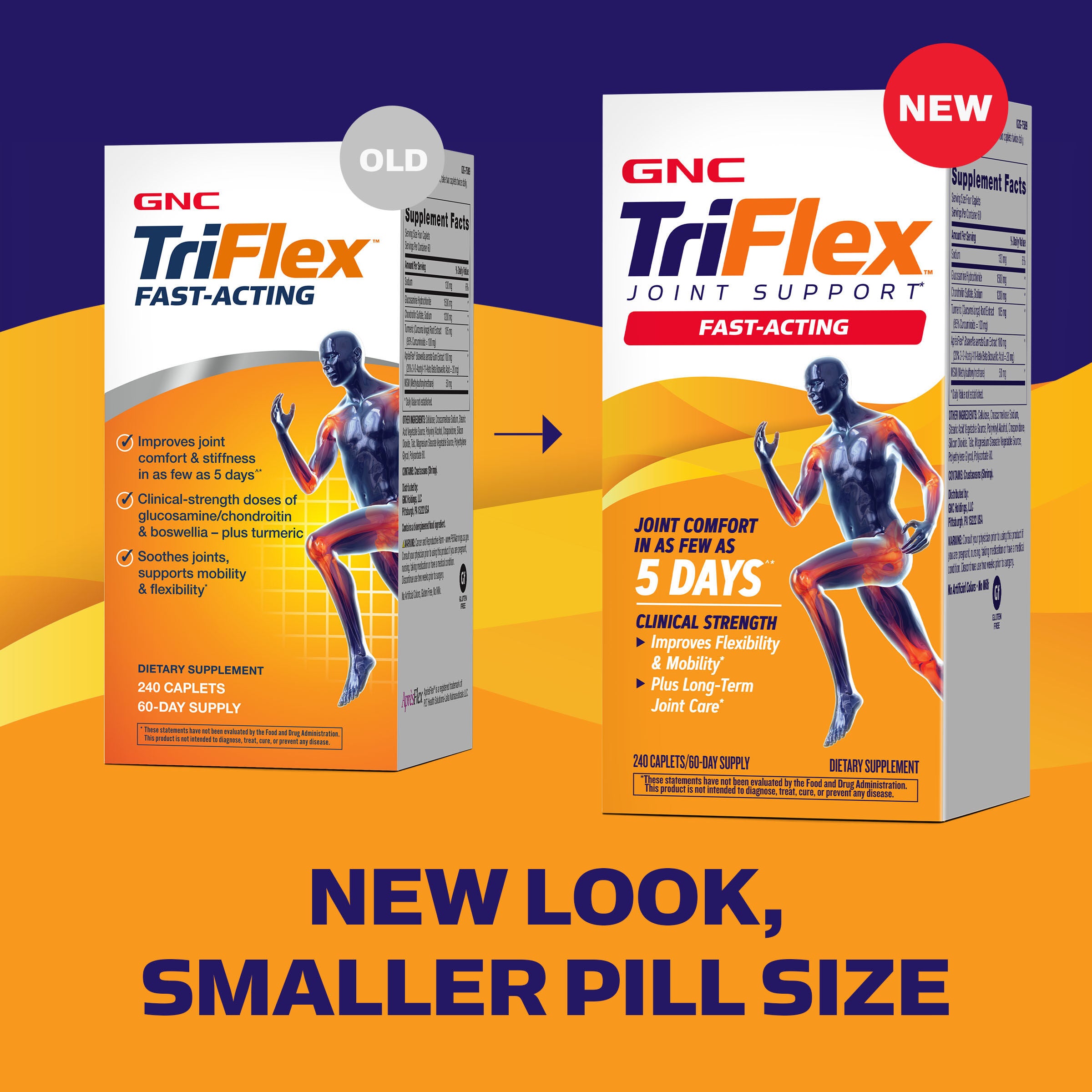 TriFlex Joint Support Fast-Acting - 240 Caplets (60 Servings)  | GNC