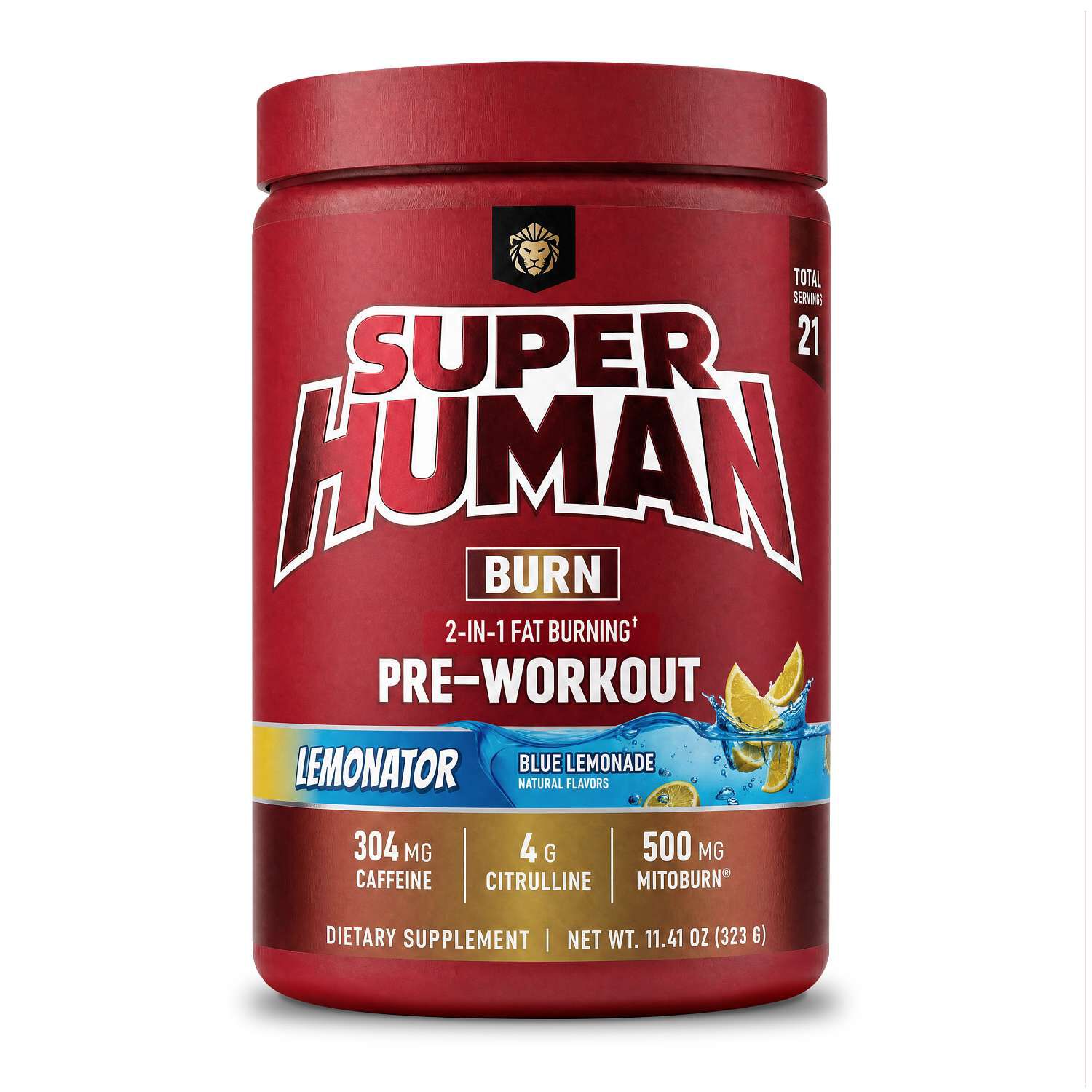 Superhuman Burn - Lemonator (21 Servings) Lemonator Blue Lemonade | GNC