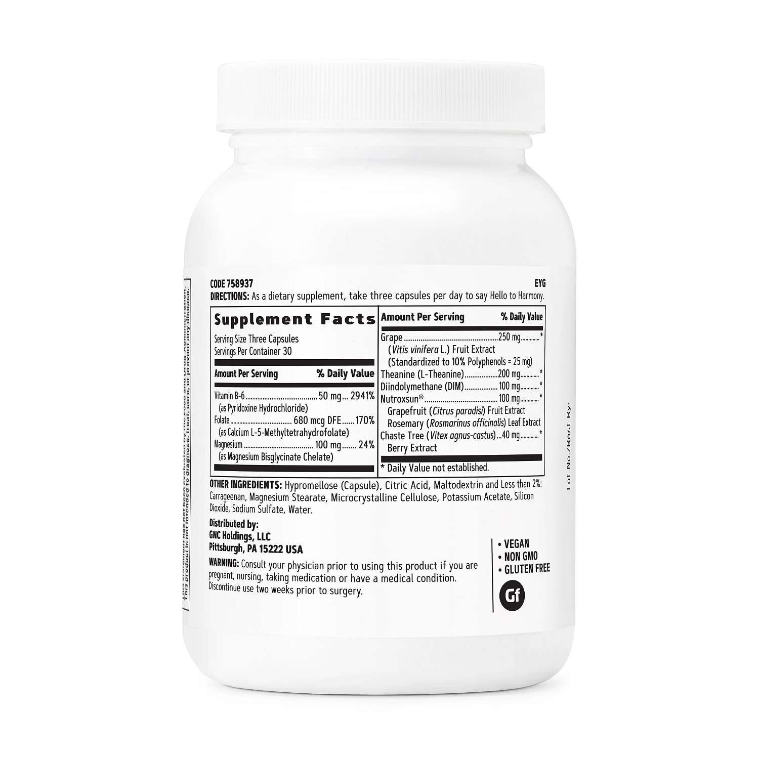 Hello Harmony - 90 Capsules (30 Servings)