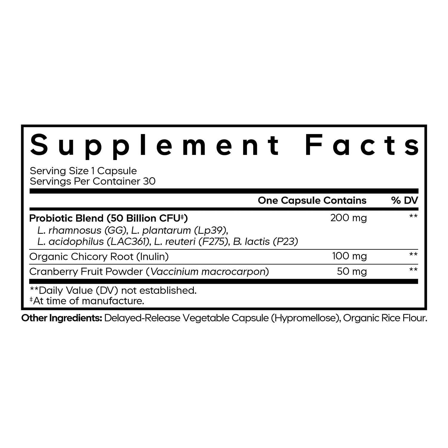 Women's Daily Probiotic - 30 Vegetable Capsules (30 Servings)  | GNC