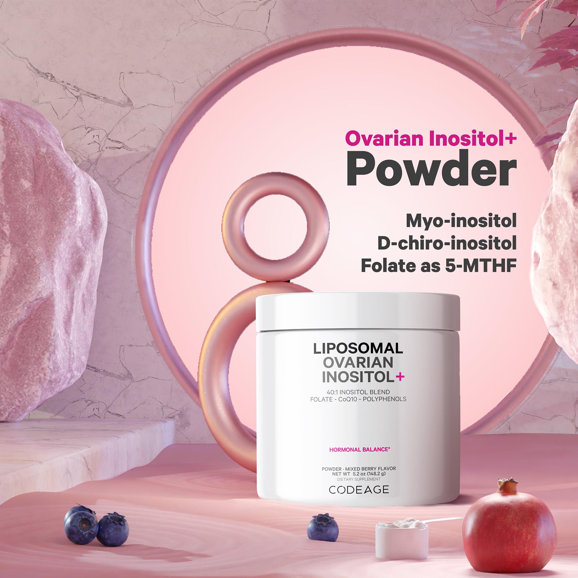 Codeage - Liposomal Ovarian Inositol+ - Mixed Berry - 60