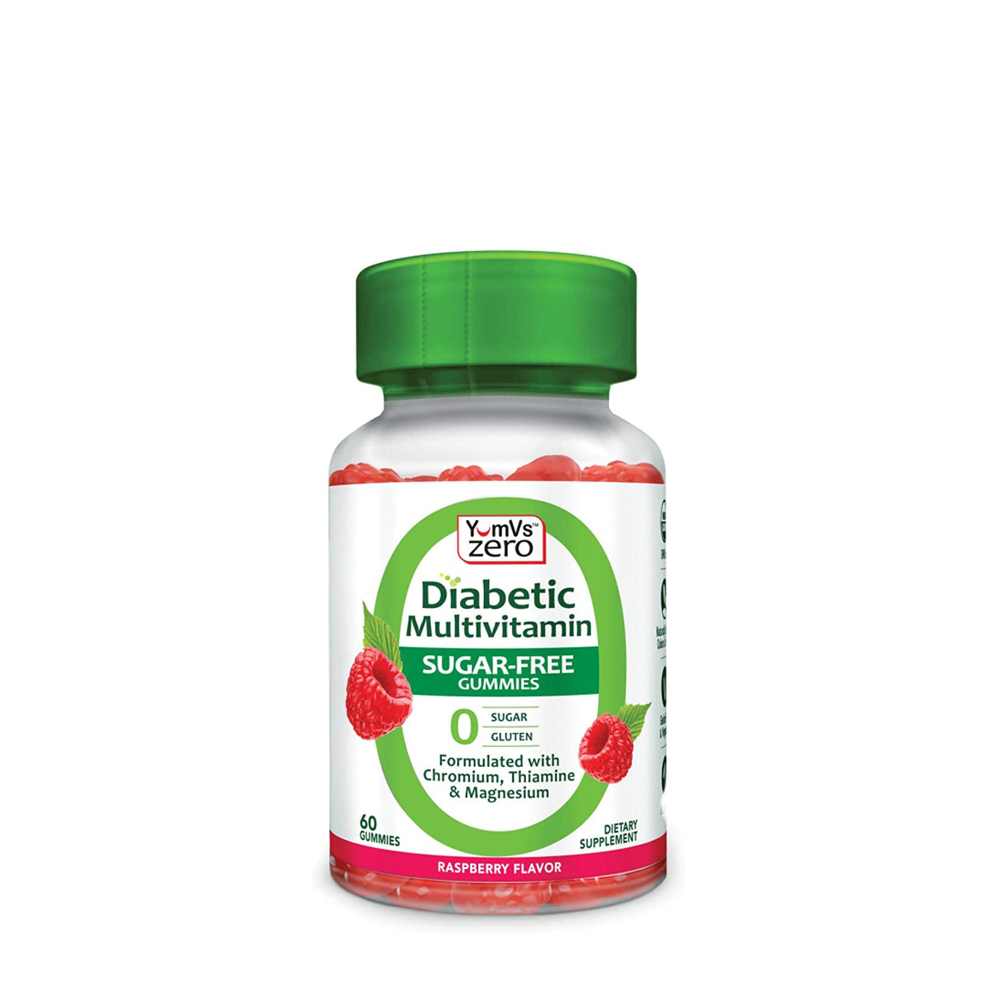 Diabetic Care Multivitamin Gummies - Raspberry - 60 Gummies (30 Servings)  | GNC