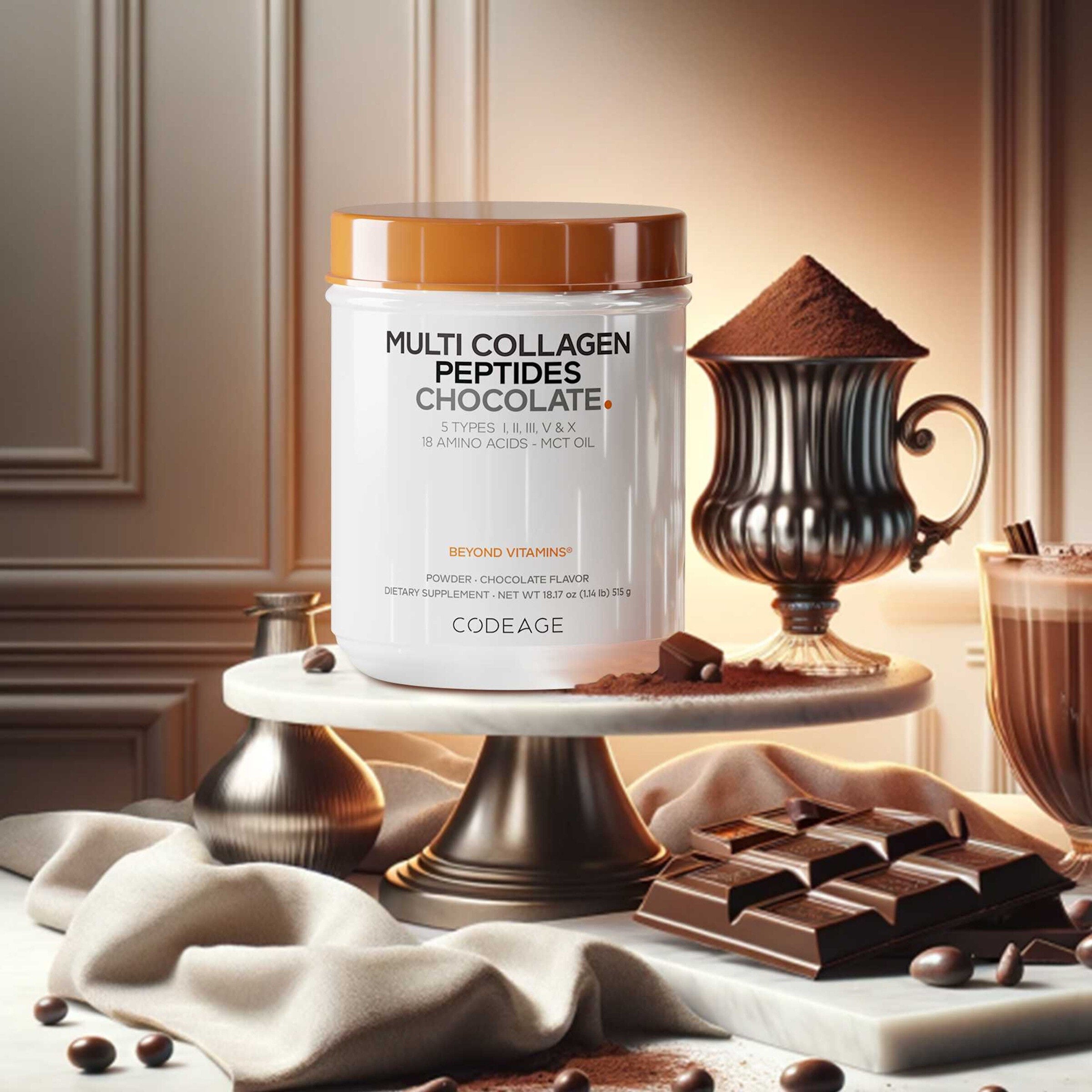 Multi Collagen Peptides Powder - Chocolate - 18.17 oz. (30 Servings)  | GNC