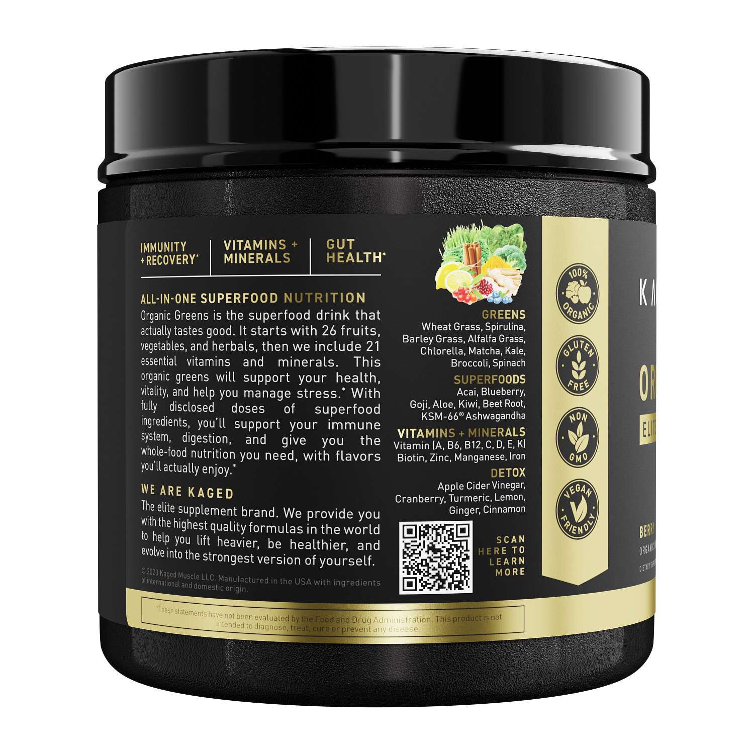 Organic Greens Elite Series - Berry - 18.1 oz. (30 Servings)