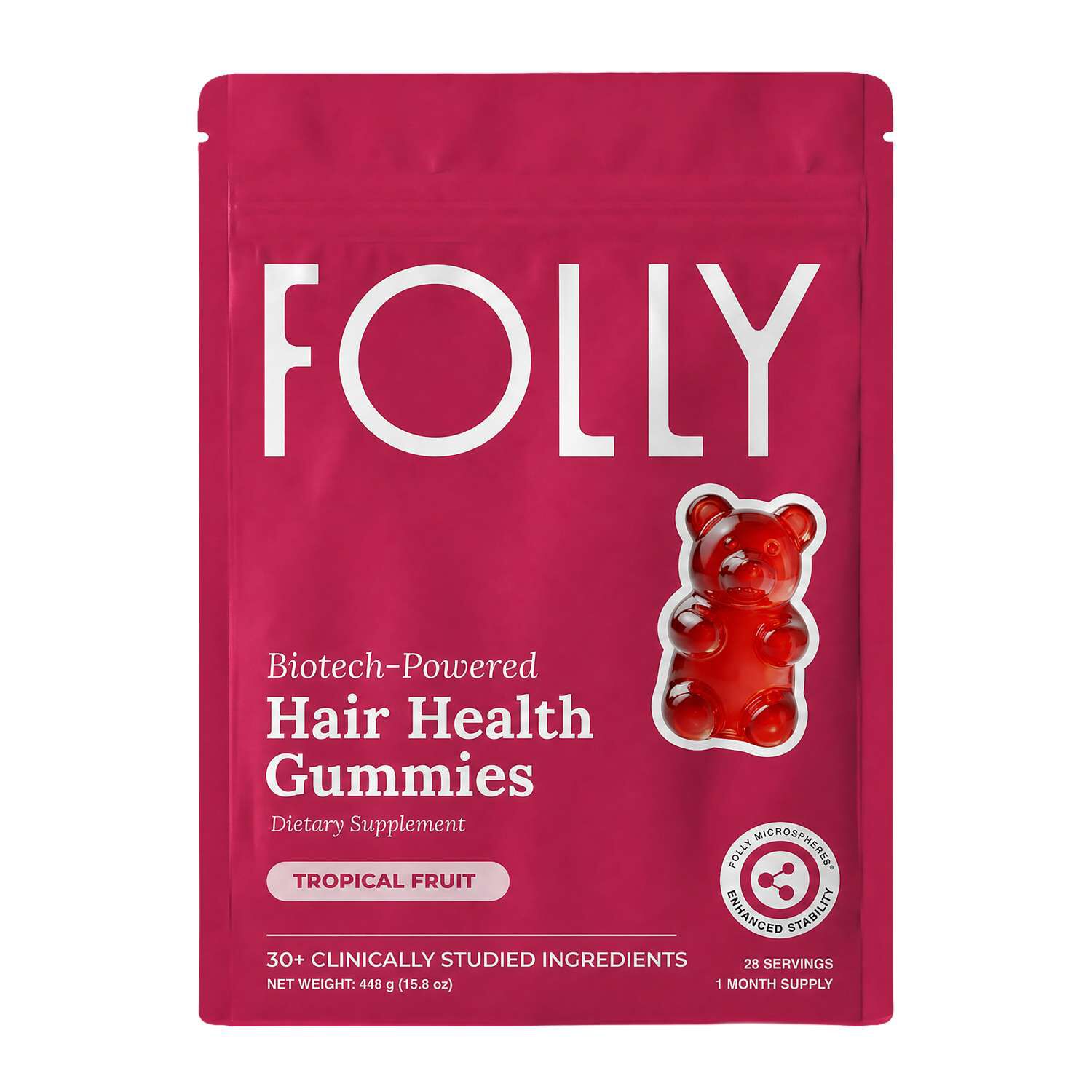 Hair Health Gummies - Tropical Fruit Flavor - 112 Gummies (28 Servings)  | GNC