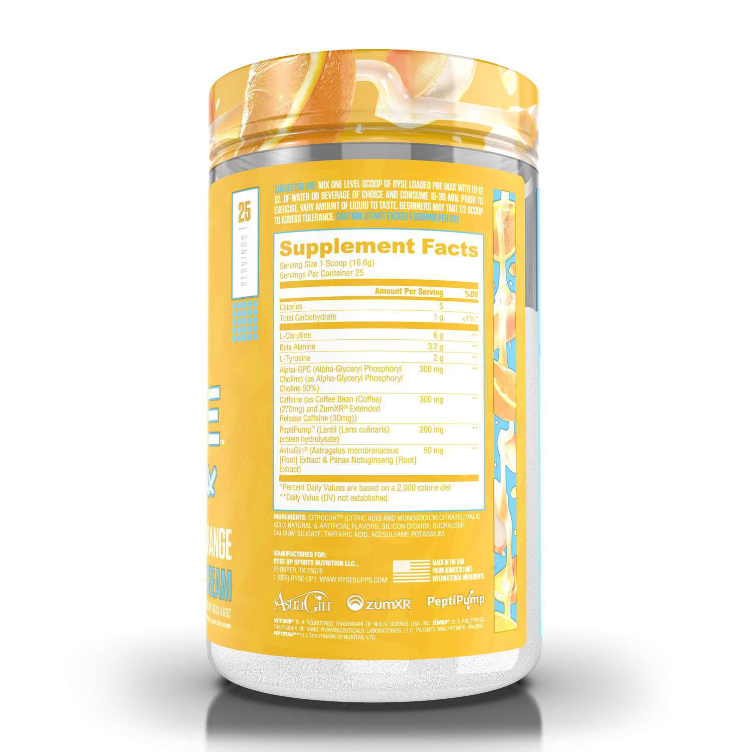 Loaded Pre Max - Orange Cream (25 Servings)