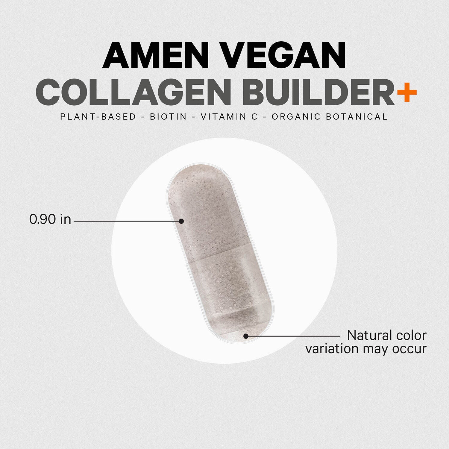 Amen Vegan Collagen Builder + Biotin and Vitamin C - 30 Tablets (30 Servings)  | GNC