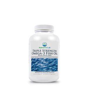 Triple Strength Omega-3 Fish Oil with EPA &amp; DHA - 180 Softgels &#40;90 Servings&#41;  | GNC