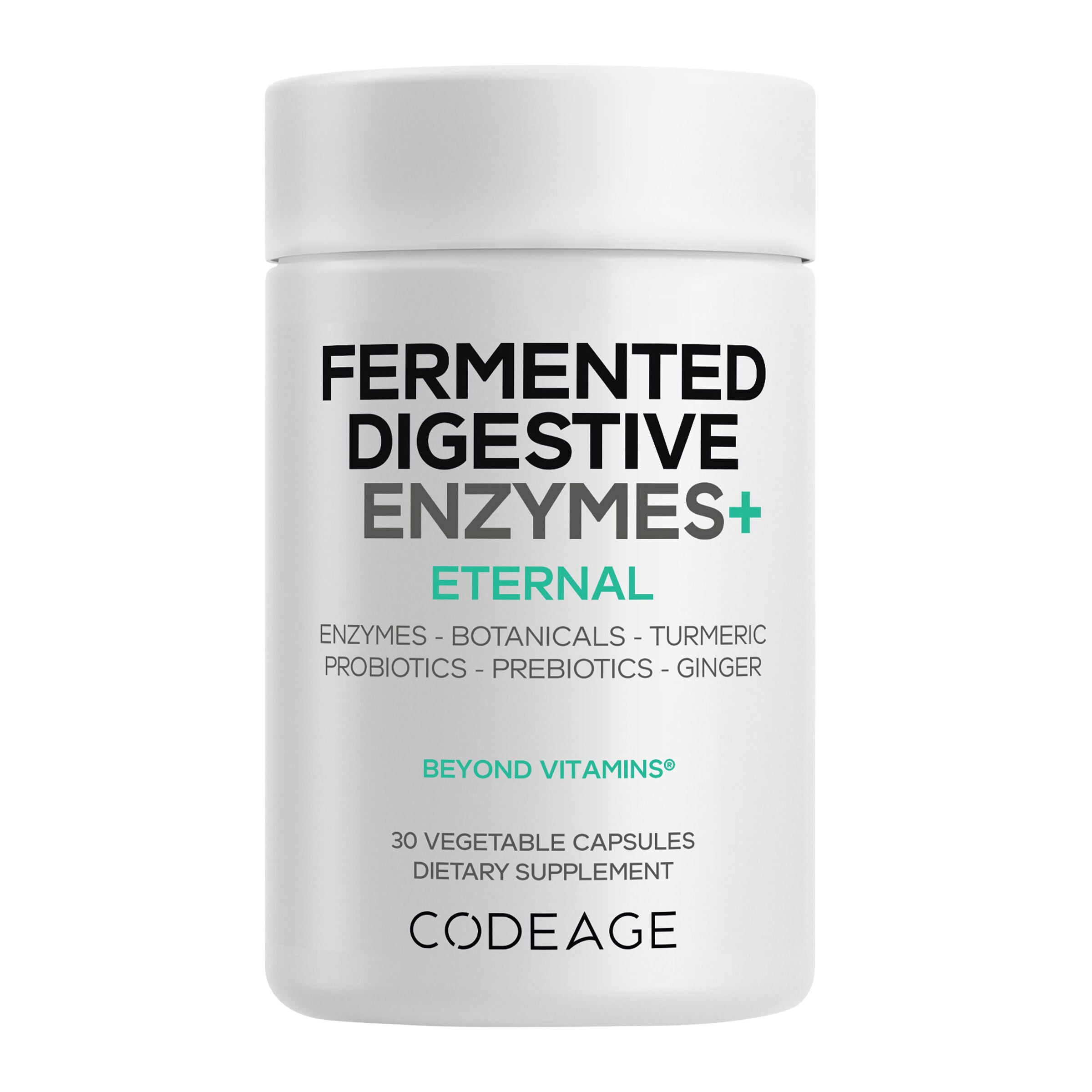 Fermented Digestive Enzymes+ Eternal - 30 Vegetable Capsules (30 Servings)  | GNC