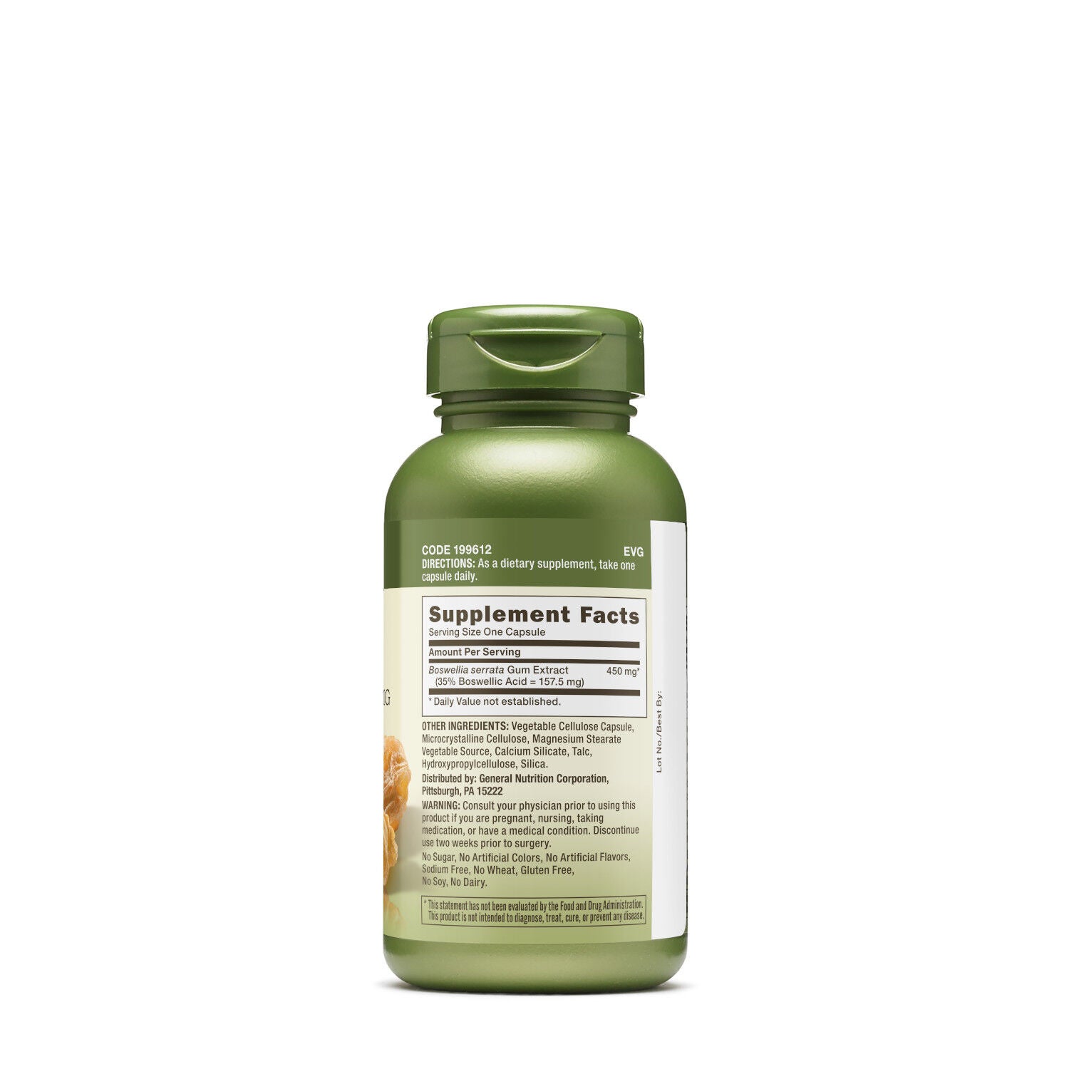 Boswellia Extract 450mg - 100 Capsules (100 Servings)  | GNC