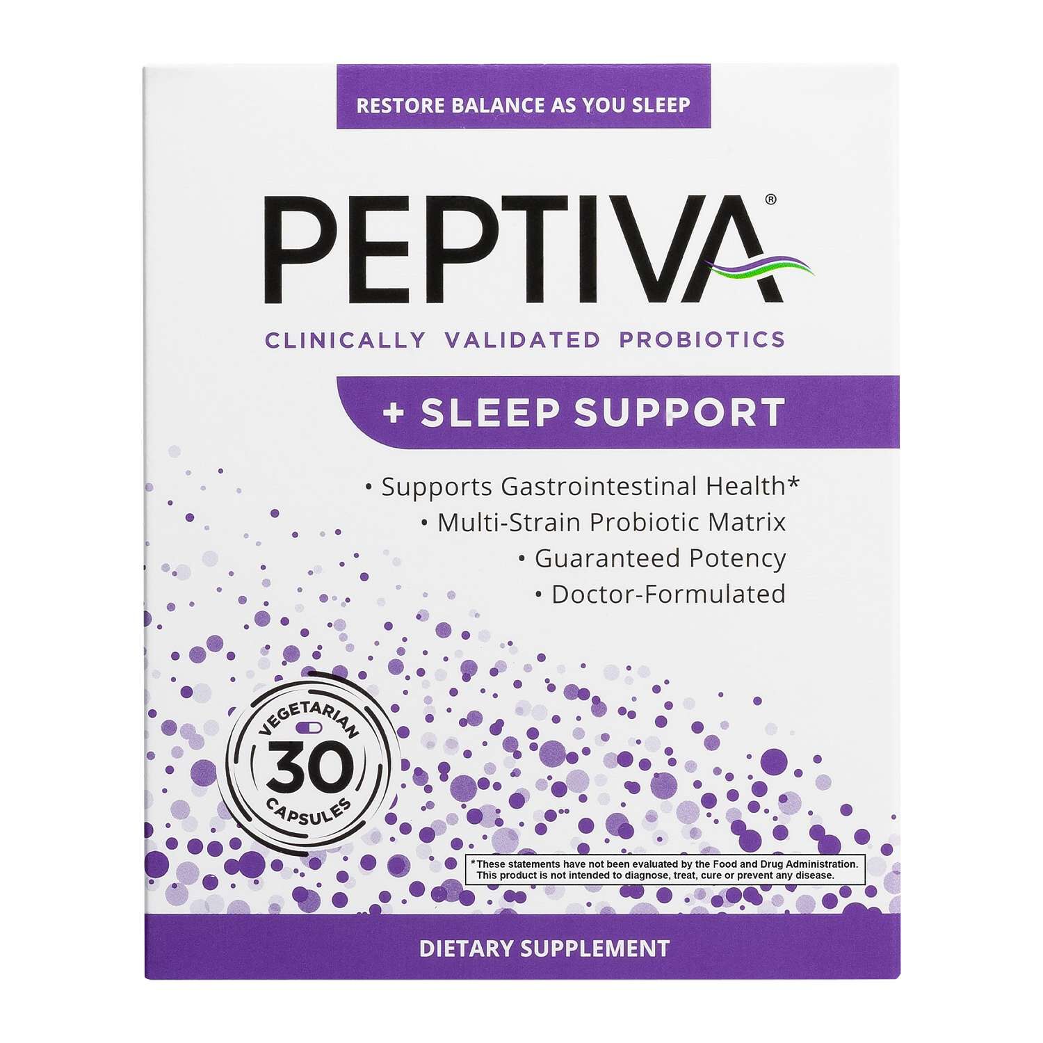 Clinically Validated Probiotics + Sleep Support - 30 Capsules (30 Servings)