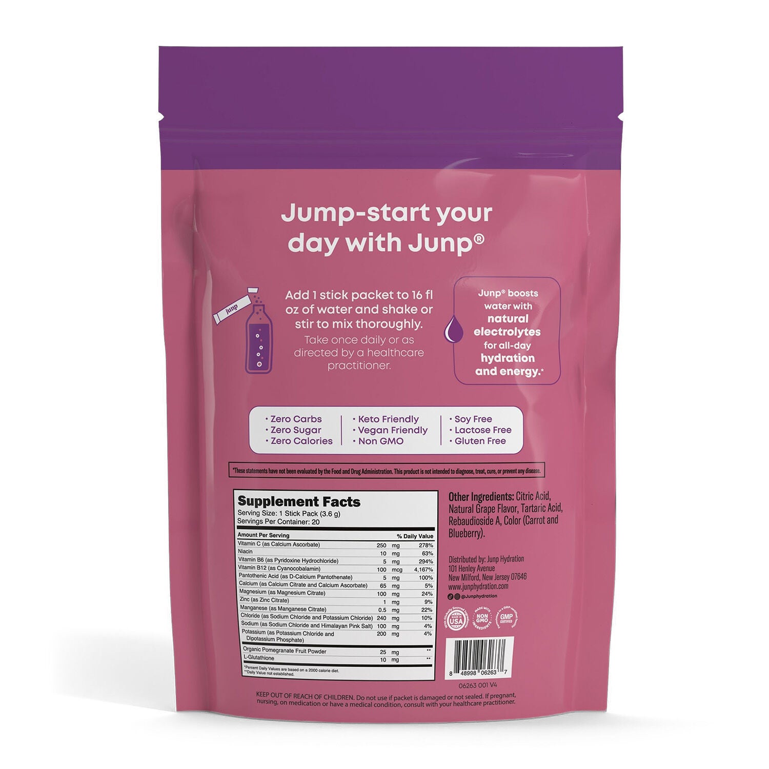 Junp&reg; Daily Hydration - Grape (20 Servings)