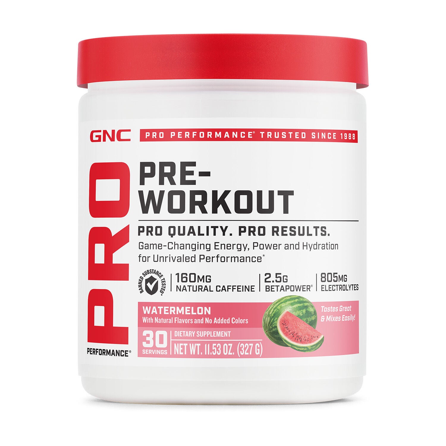 GNC Pro Performance Pre-Workout - Watermelon (30 Servings)