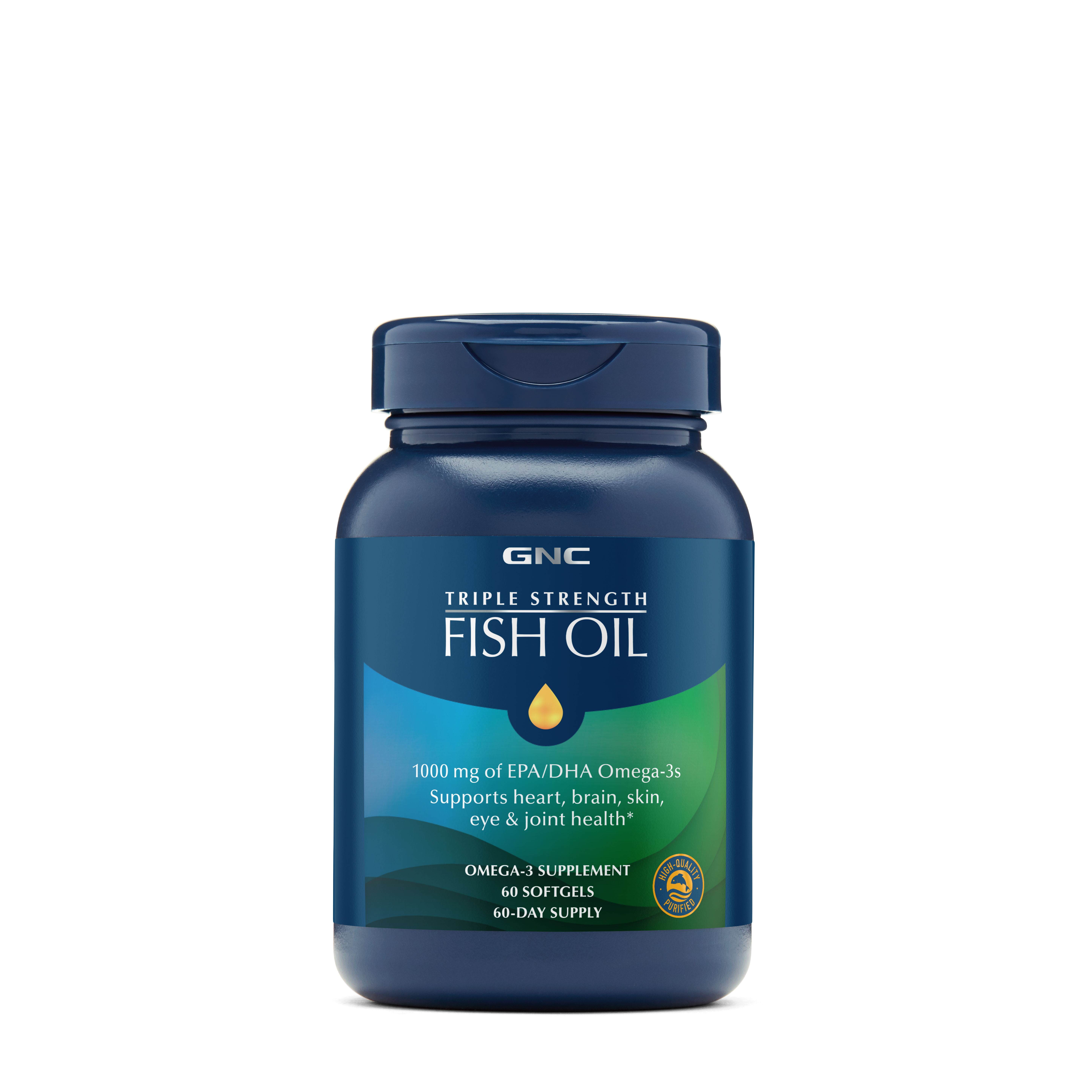 Triple Strength Fish Oil 1000mg - 60 Softgels (60 Servings)  | GNC