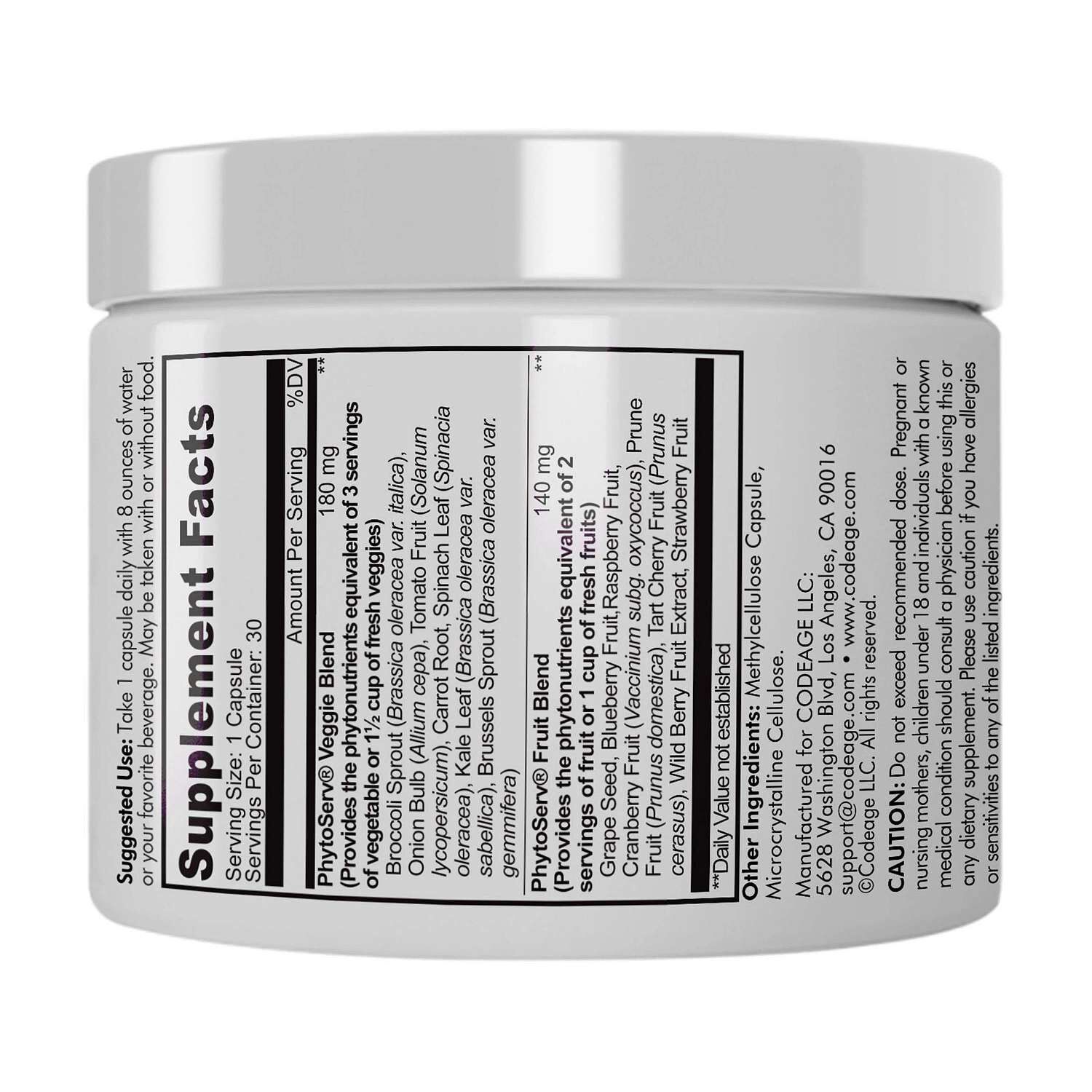 Five A Day Fruits + Vegetables - 30 Capsules (30 Servings)
