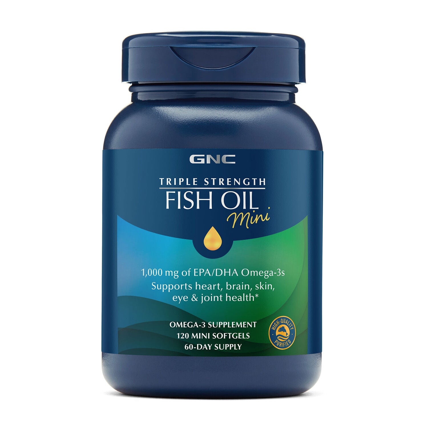 Triple Strength Fish Oil Mini - 120 Softgels (60 Servings) | GNC