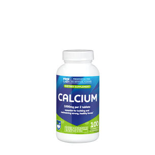 Calcium 1000mg - 100 Tablets &#40;50 Servings&#41;  | GNC