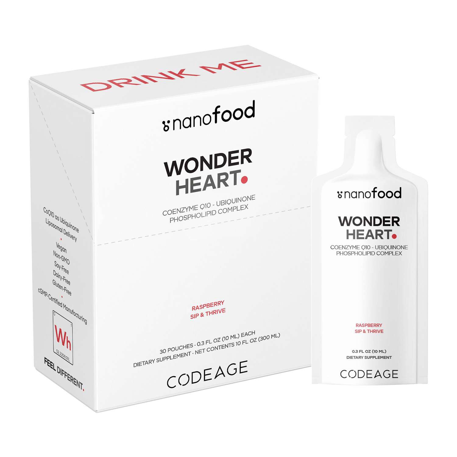 Nanofood Wonder Heart - Liposomal CoQ10 Liquid Supplement - 0.3 oz. (30 Servings)  | GNC