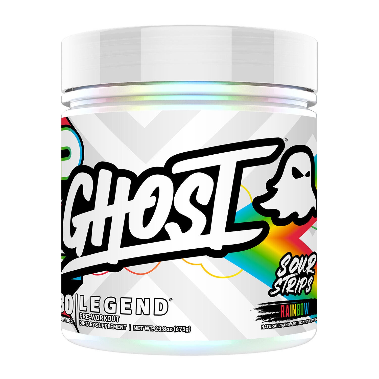 GHOST® - LEGEND® V4 Pre-Workout - Sour Strips® Rainbow (30