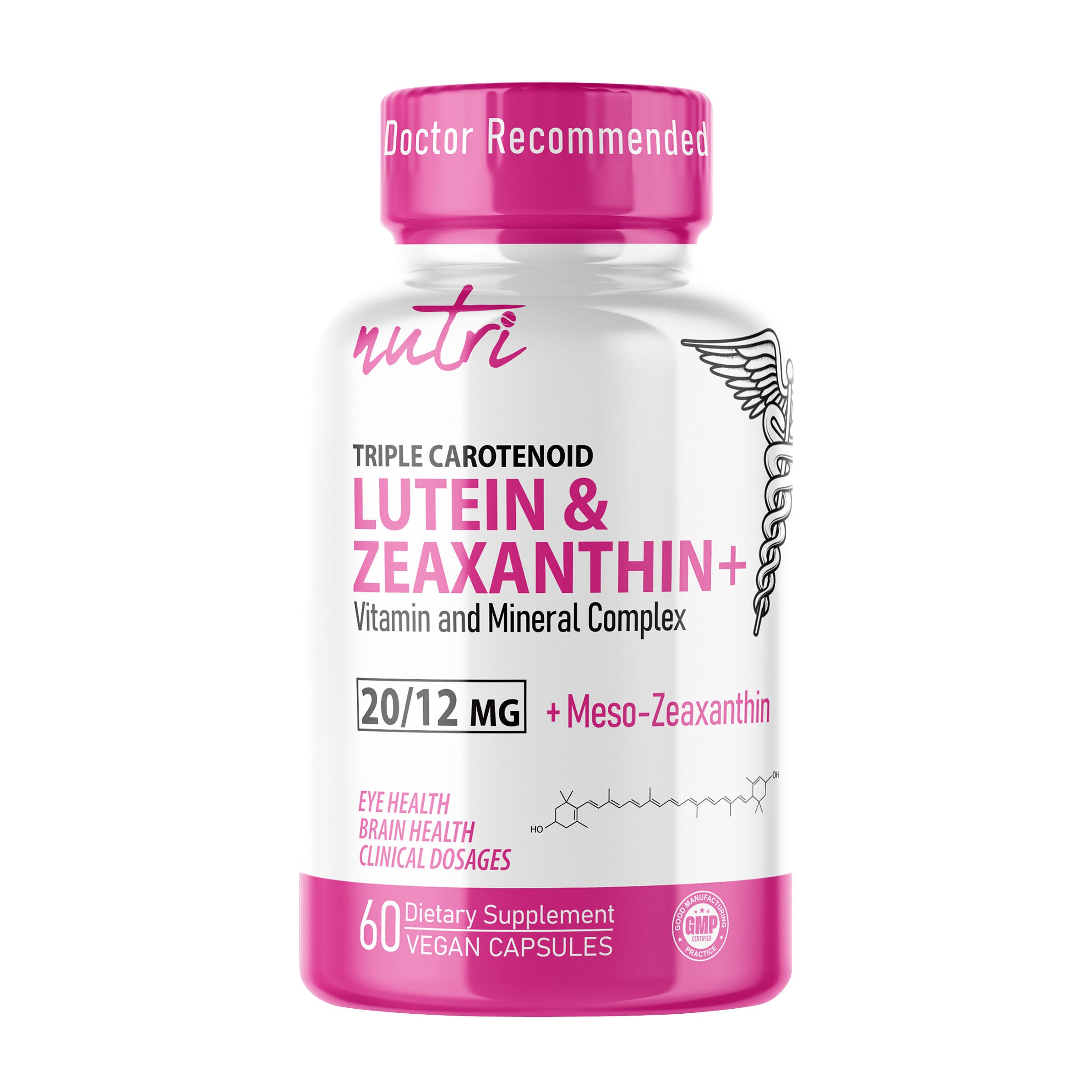 Nature's Fusions Lutein & Zeaxanthin+ 20/12Mg - 60 Capsules (60 Servings)