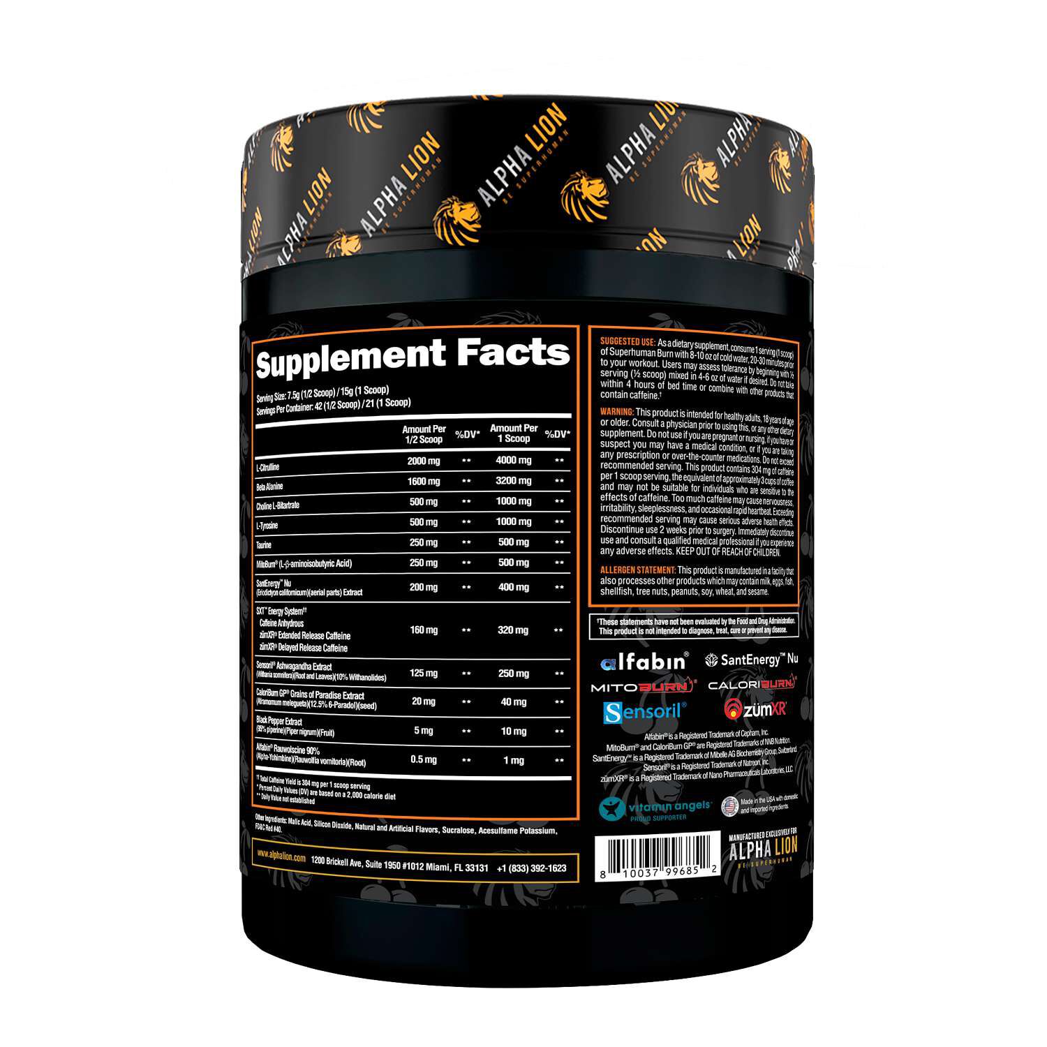 Superhuman Burn 2-in-1 Fat Burning Pre-Workout - Cherry Popper (21 Servings)