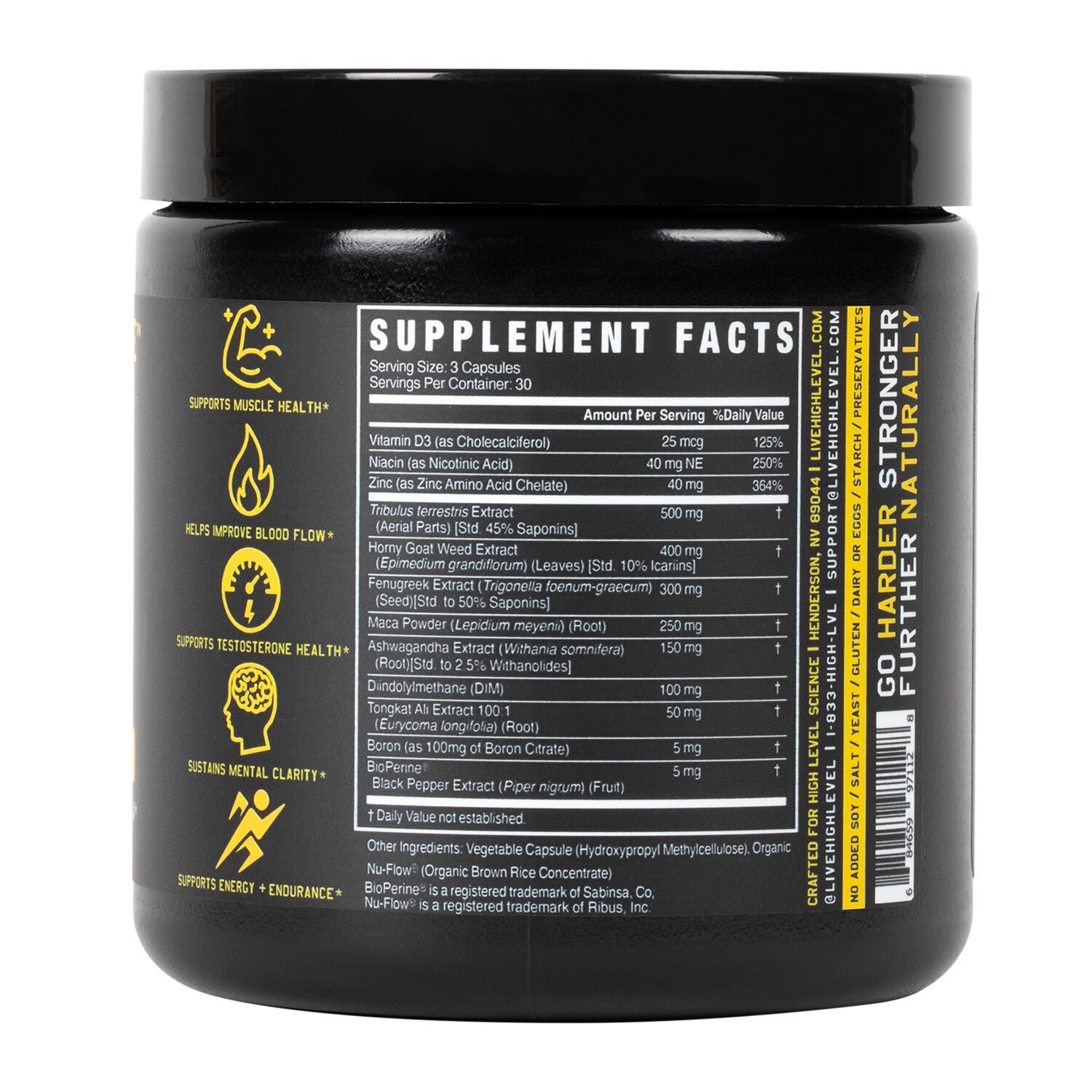 High Level Man Ultimate Testosterone Supplement 30 Servings  | GNC