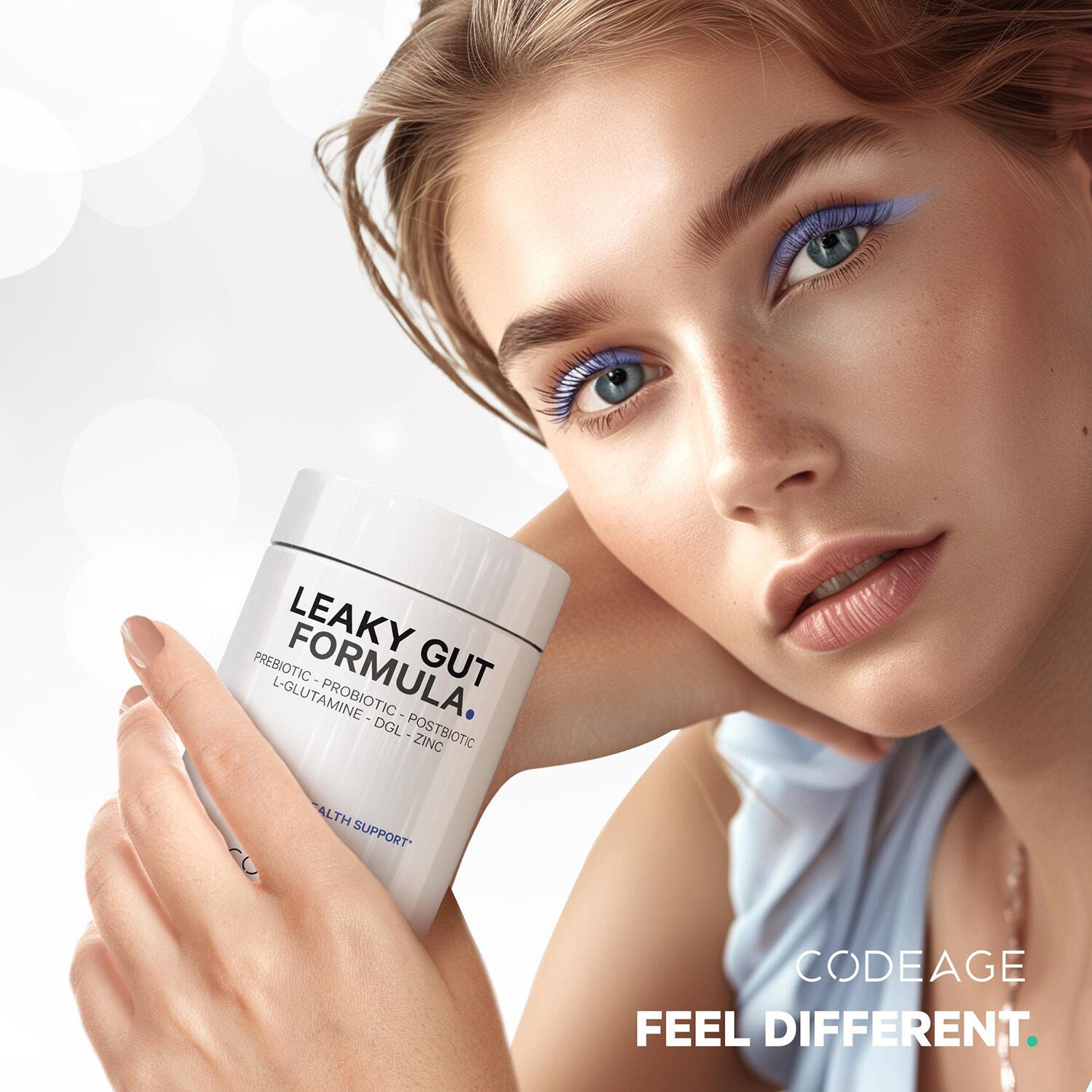 Leaky Gut Supplement - L-Glutamine - Prebiotics - Probiotics - Postbiotic - 60 Capsules (30 Servings)  | GNC