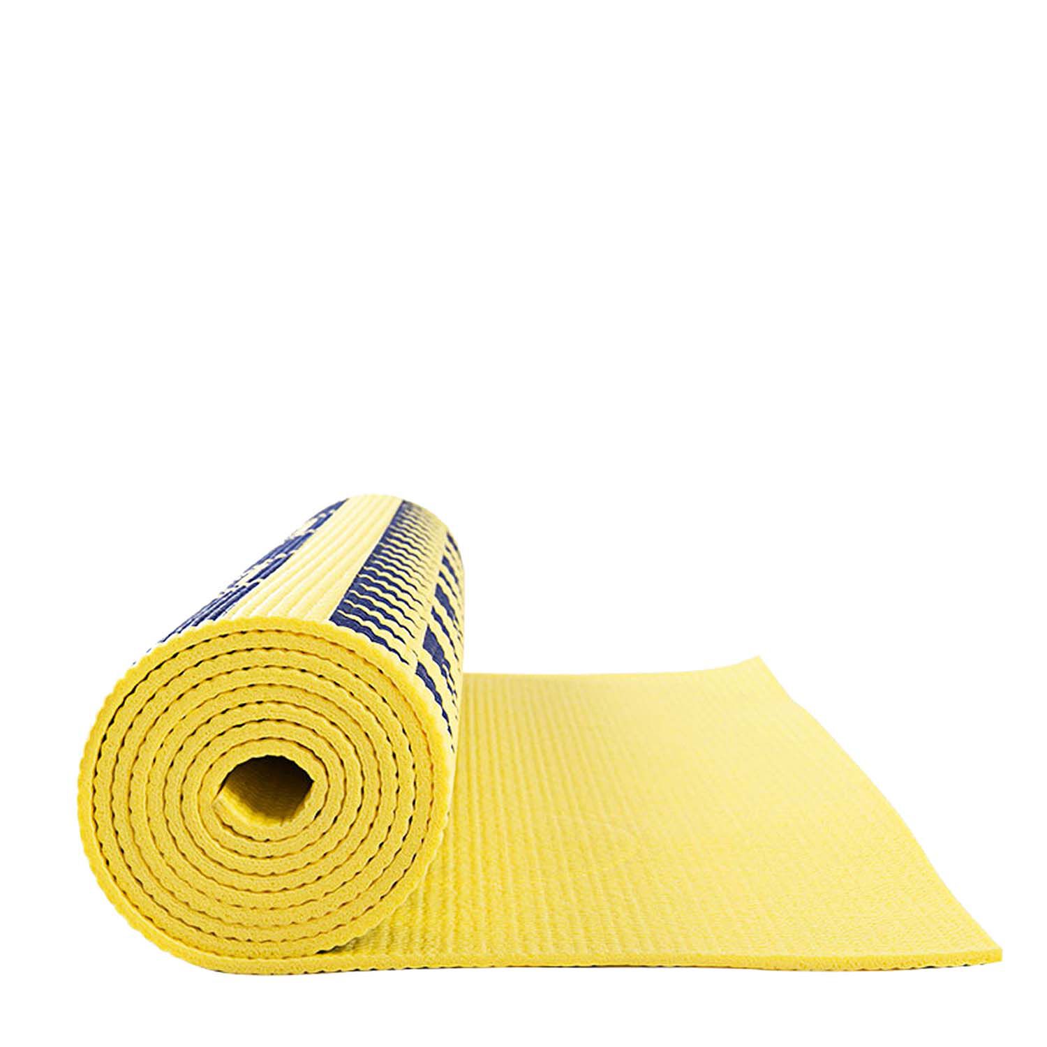 Printed PVC Yoga Mat - Yellow  | GNC