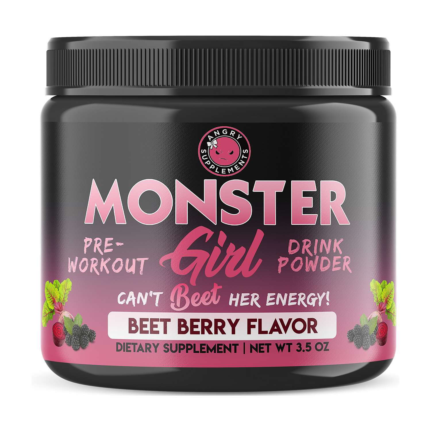 l-carnitine monster supplements Angry Girl Pre-Workout Beet Berry Monster Green Tea Energy Drink