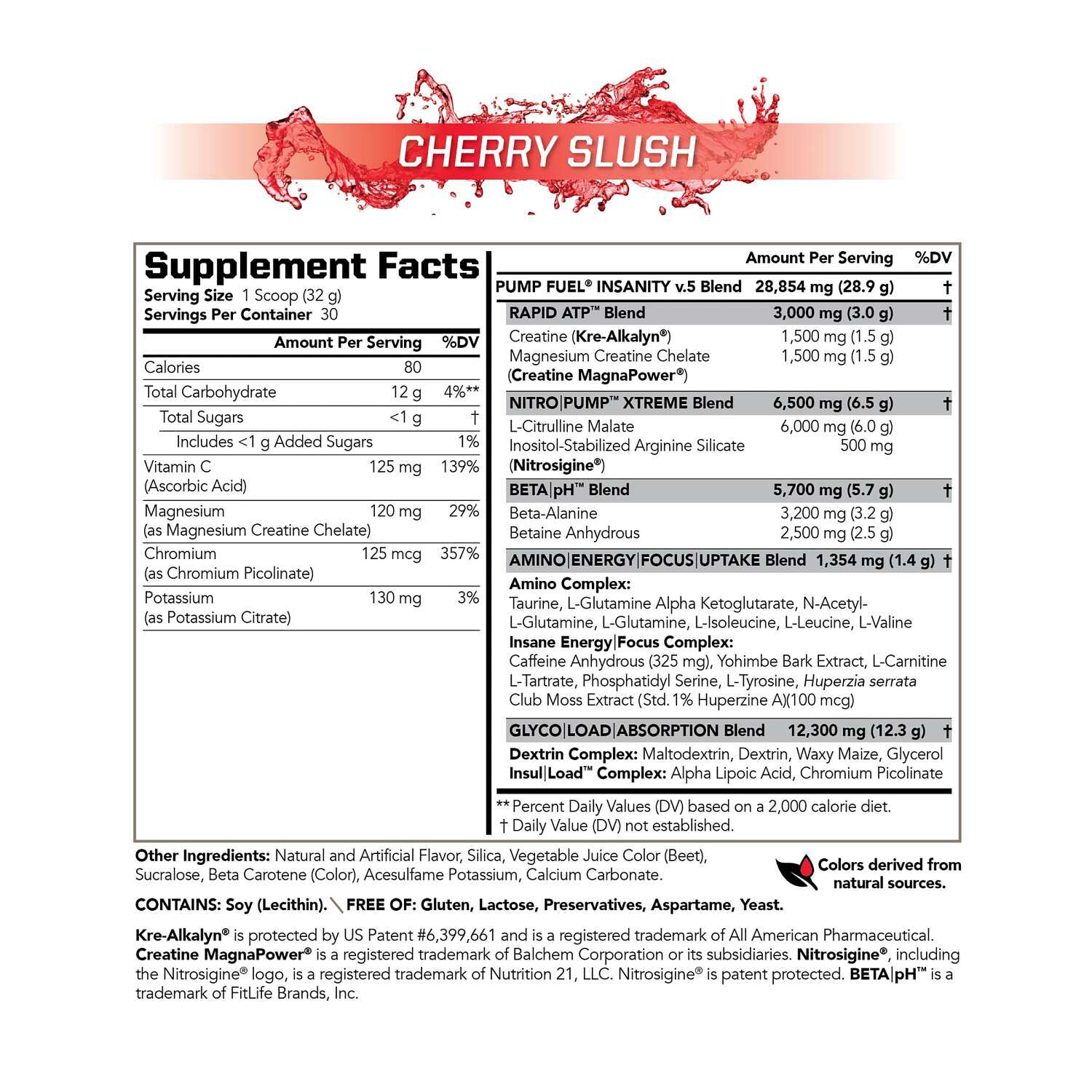 Ultra Pump Fuel&reg; Insanity - Cherry Slush&nbsp;(30 Servings)