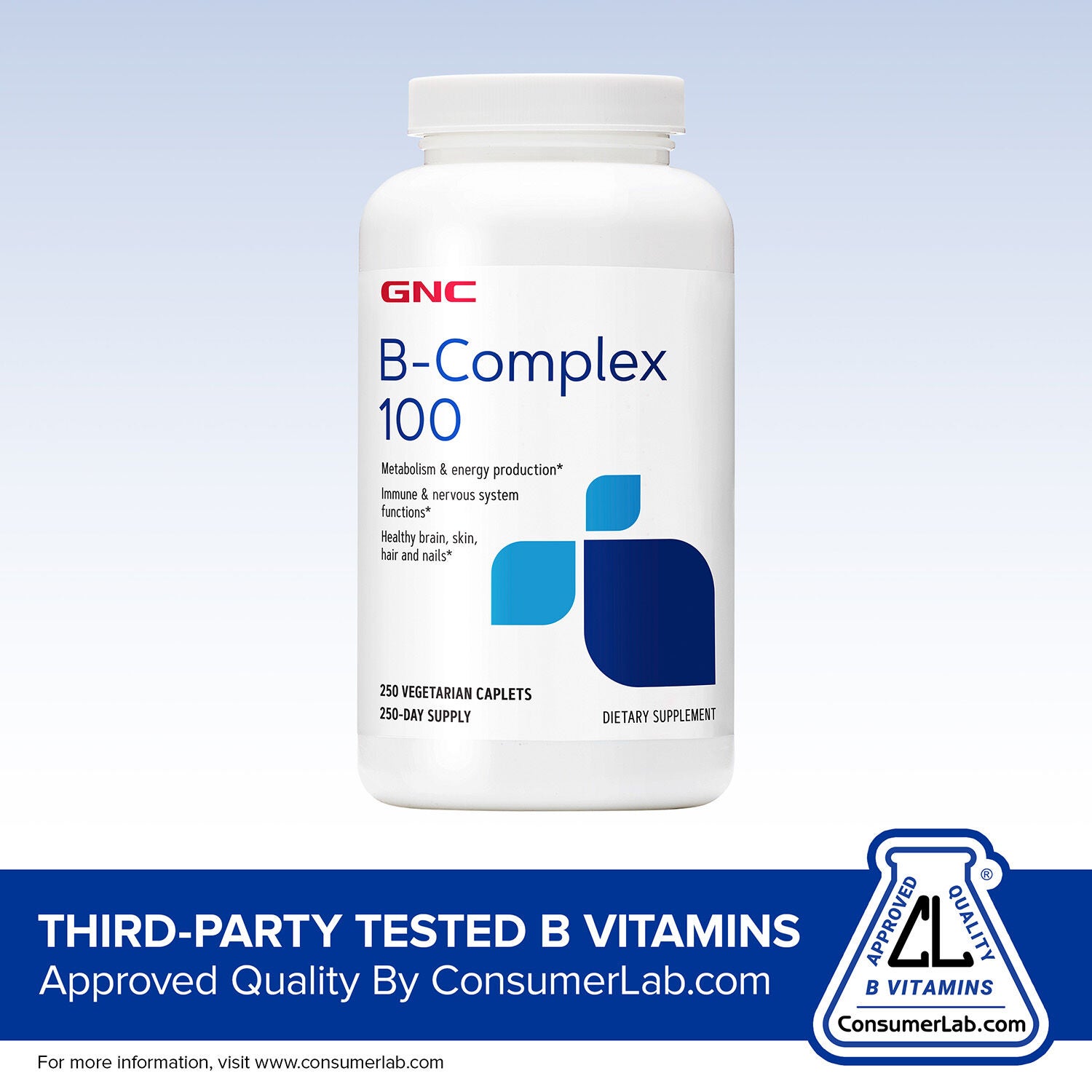 B-Complex 100 - 250 Caplets (250 Servings)