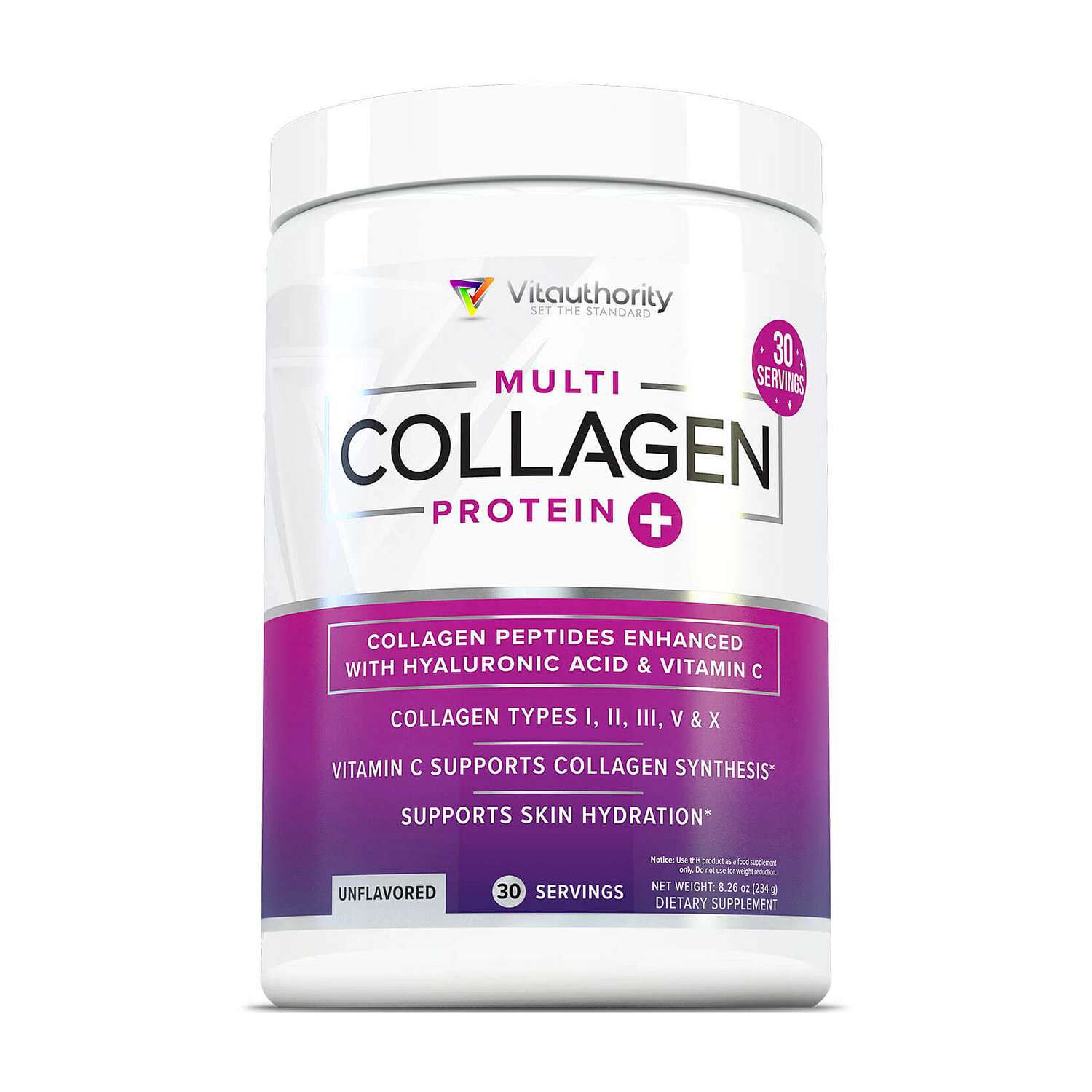 Multi Collagen Protein Powder - Unflavored - 8.26 oz. (30 Servings)  | GNC