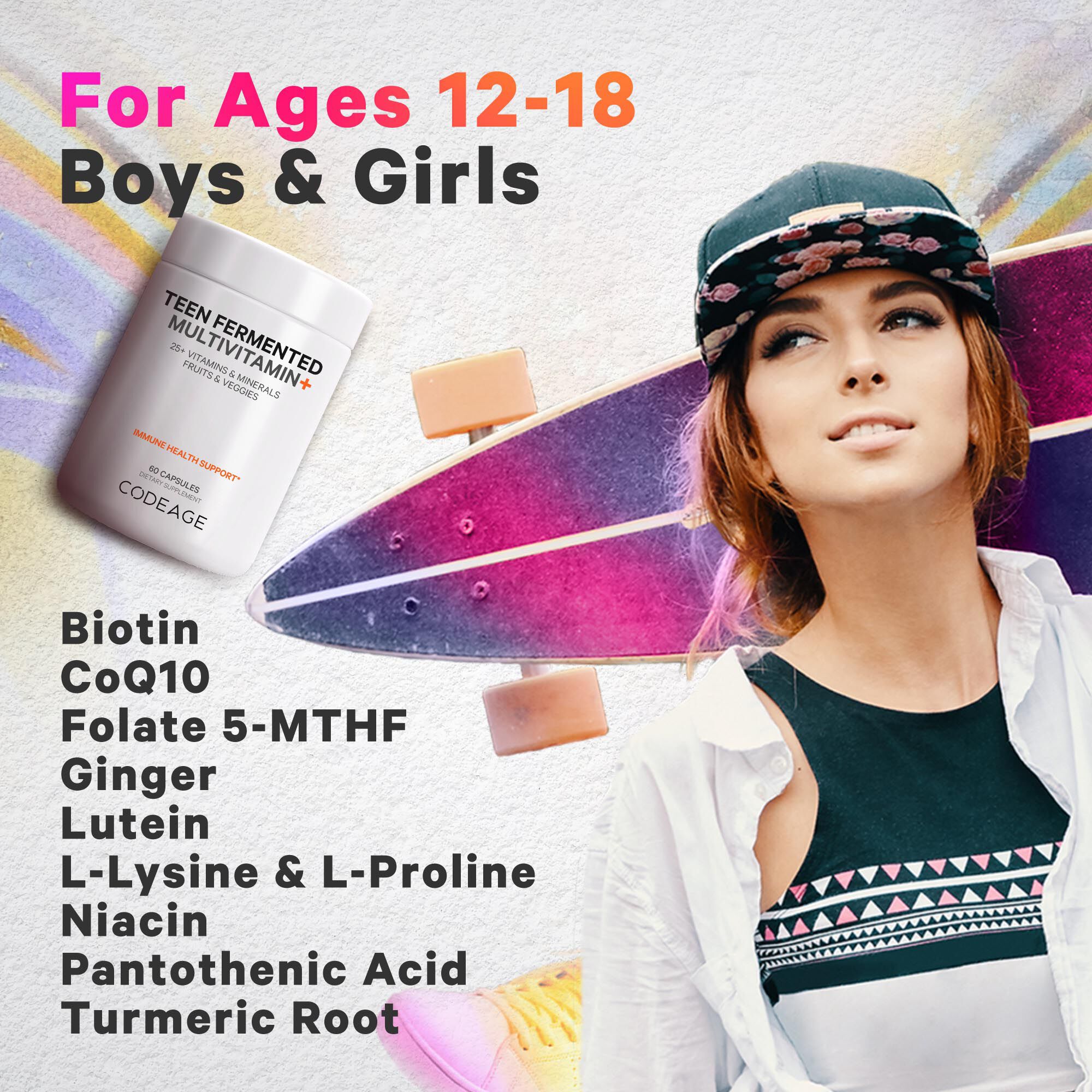 Teen Fermented Vegan Multivitamin - 60 Capsules (30 Servings)  | GNC
