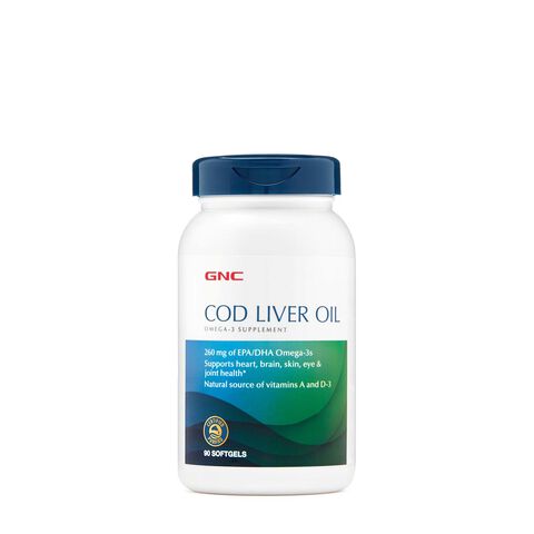 Cod Liver Oil - 90 Softgels &#40;90 Servings&#41;  | GNC