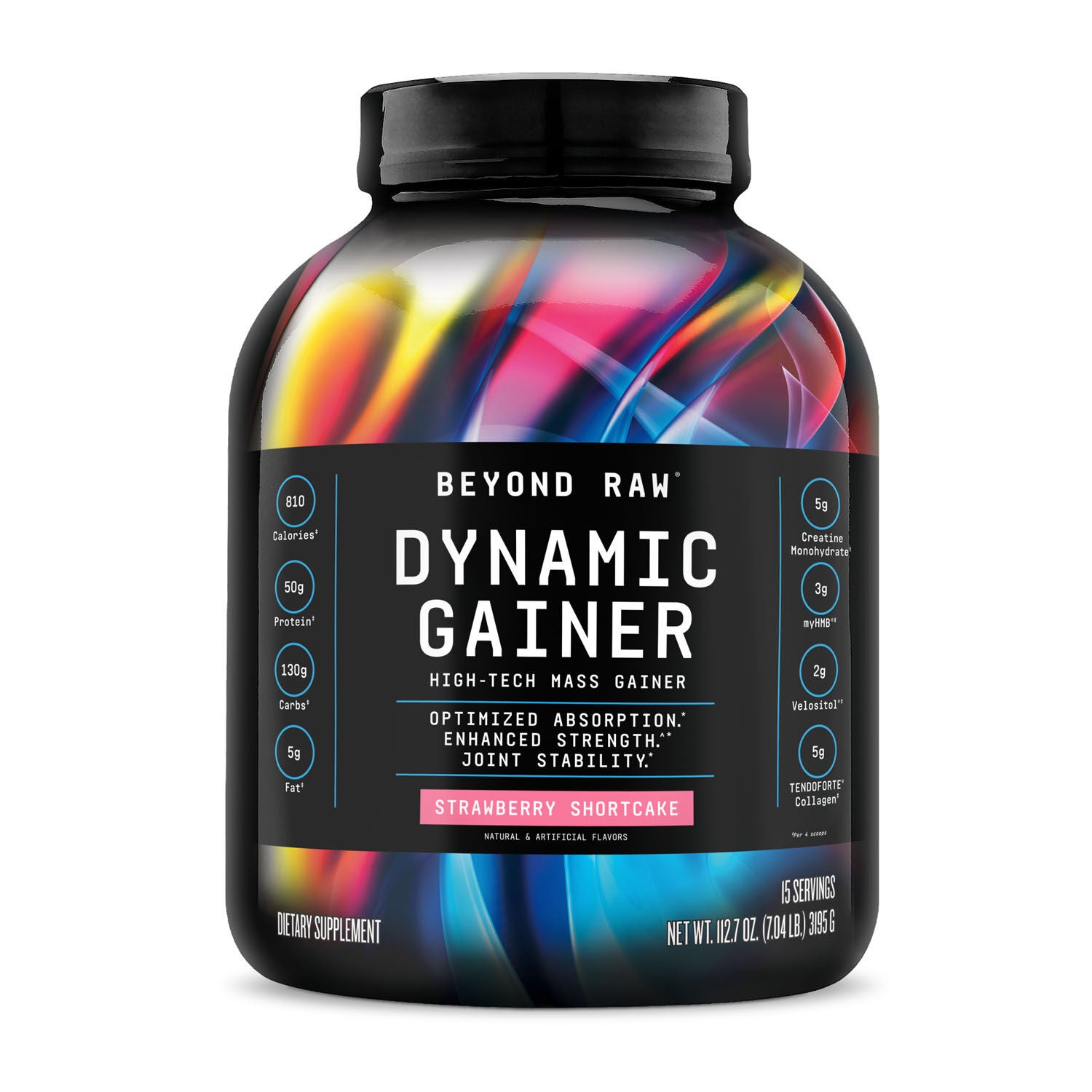 Dynamic Gainer High-Tech Mass Gainer: Strawberry Shortcake (15 Servings)  | GNC