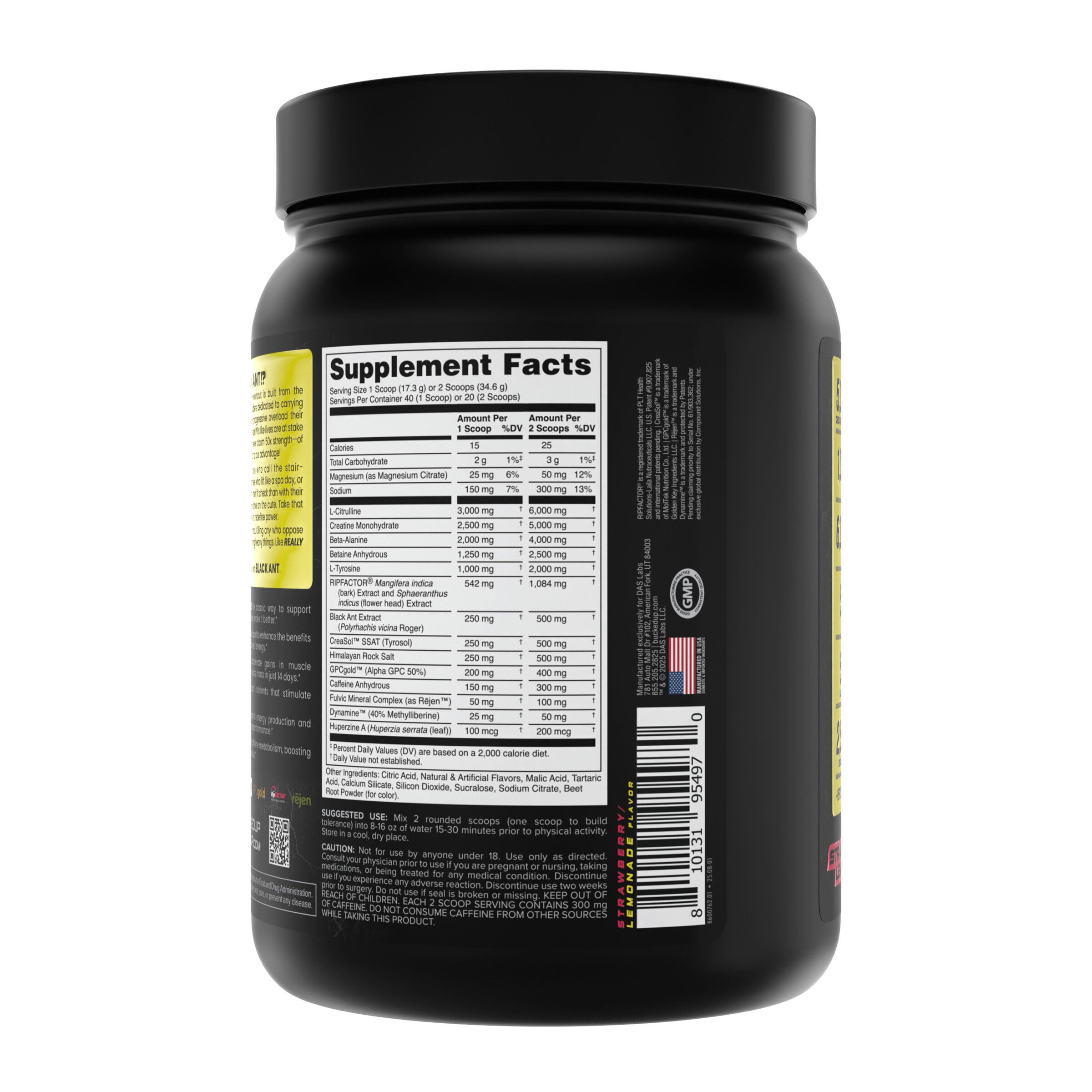 Black Ant Pre-Workout - Strawberry Lemonade (20 Servings)  | GNC